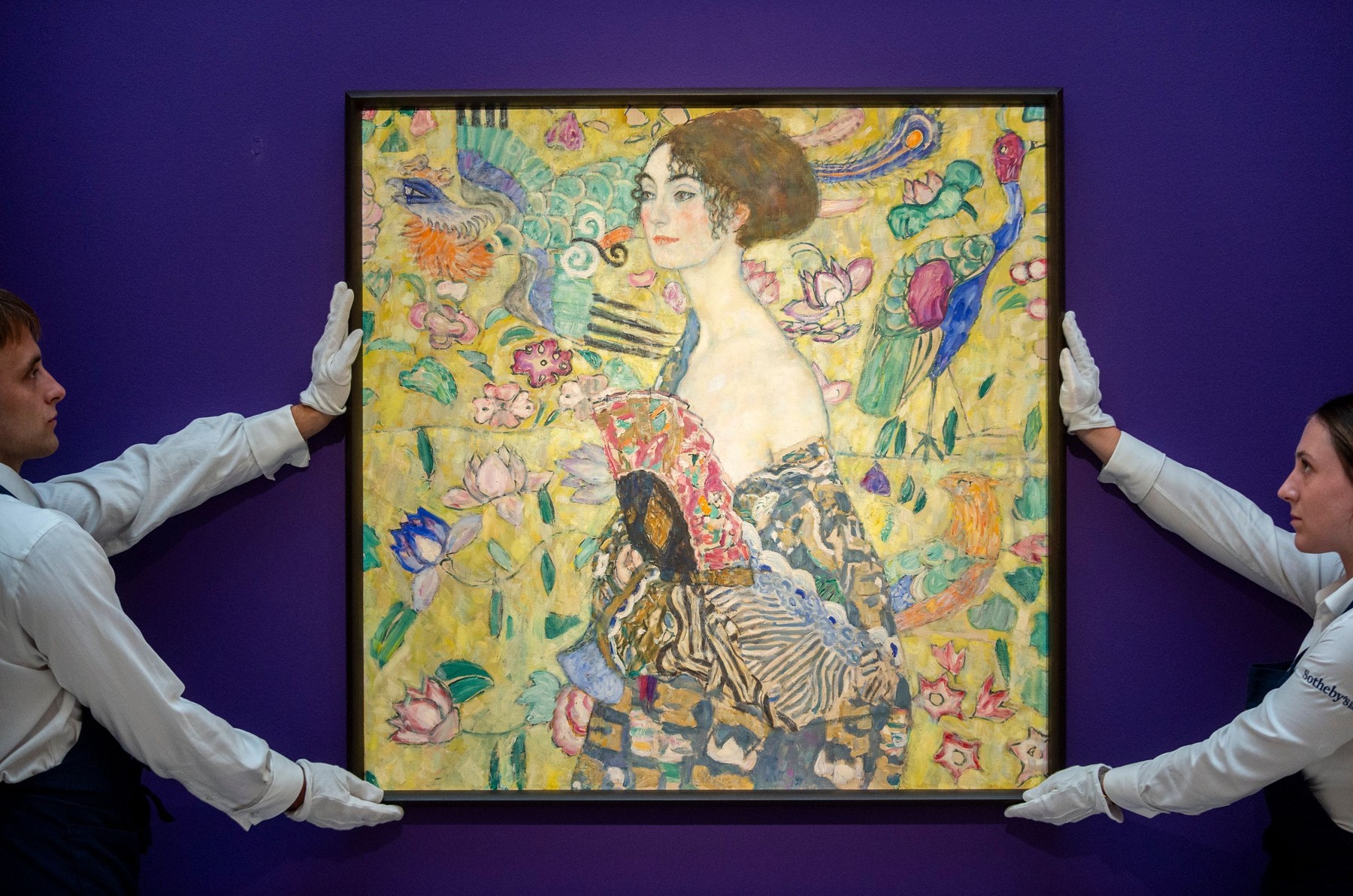 dama s pahljačo, gustav klimt