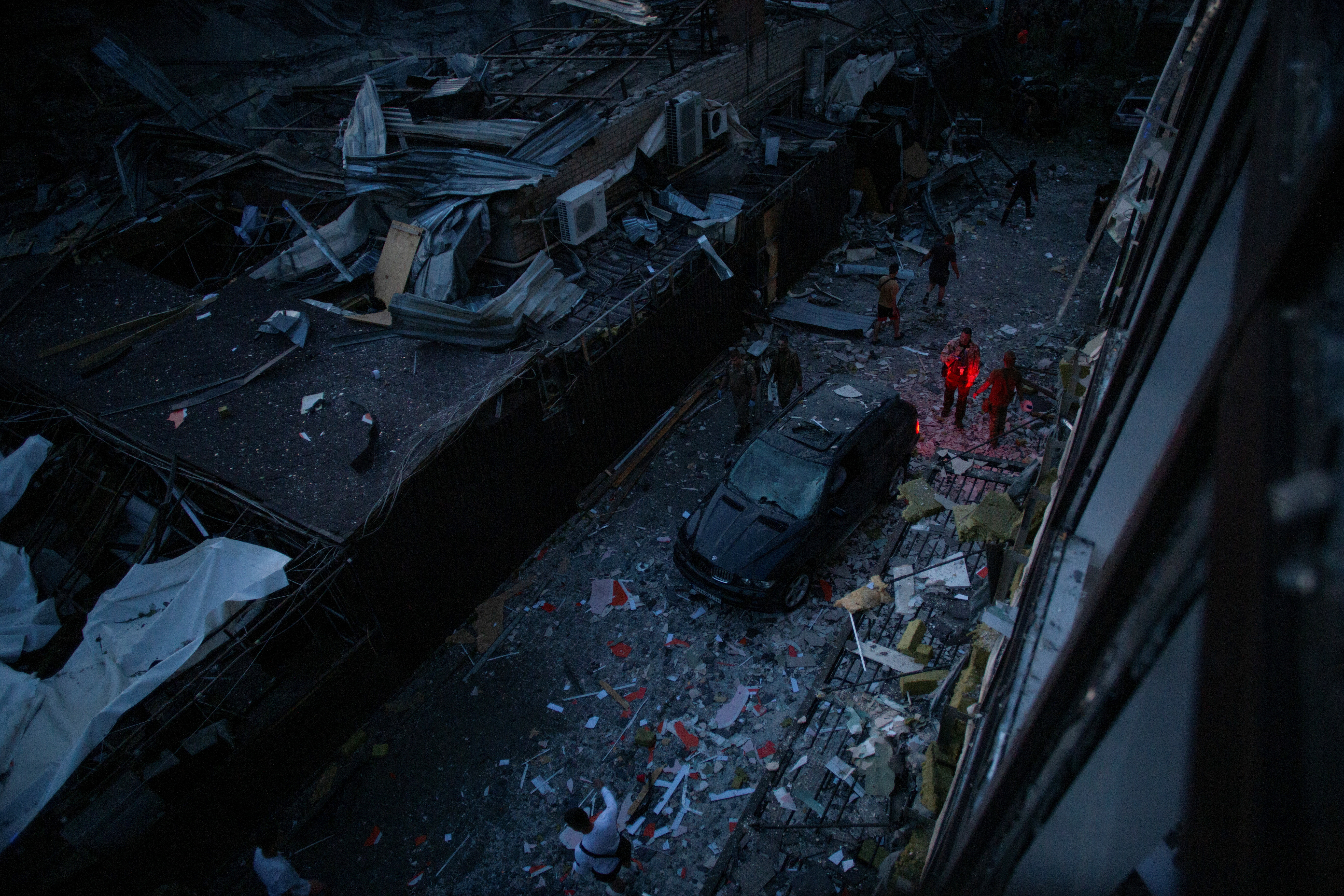 Aftermath of a Russia's missile attack in Kramatorsk