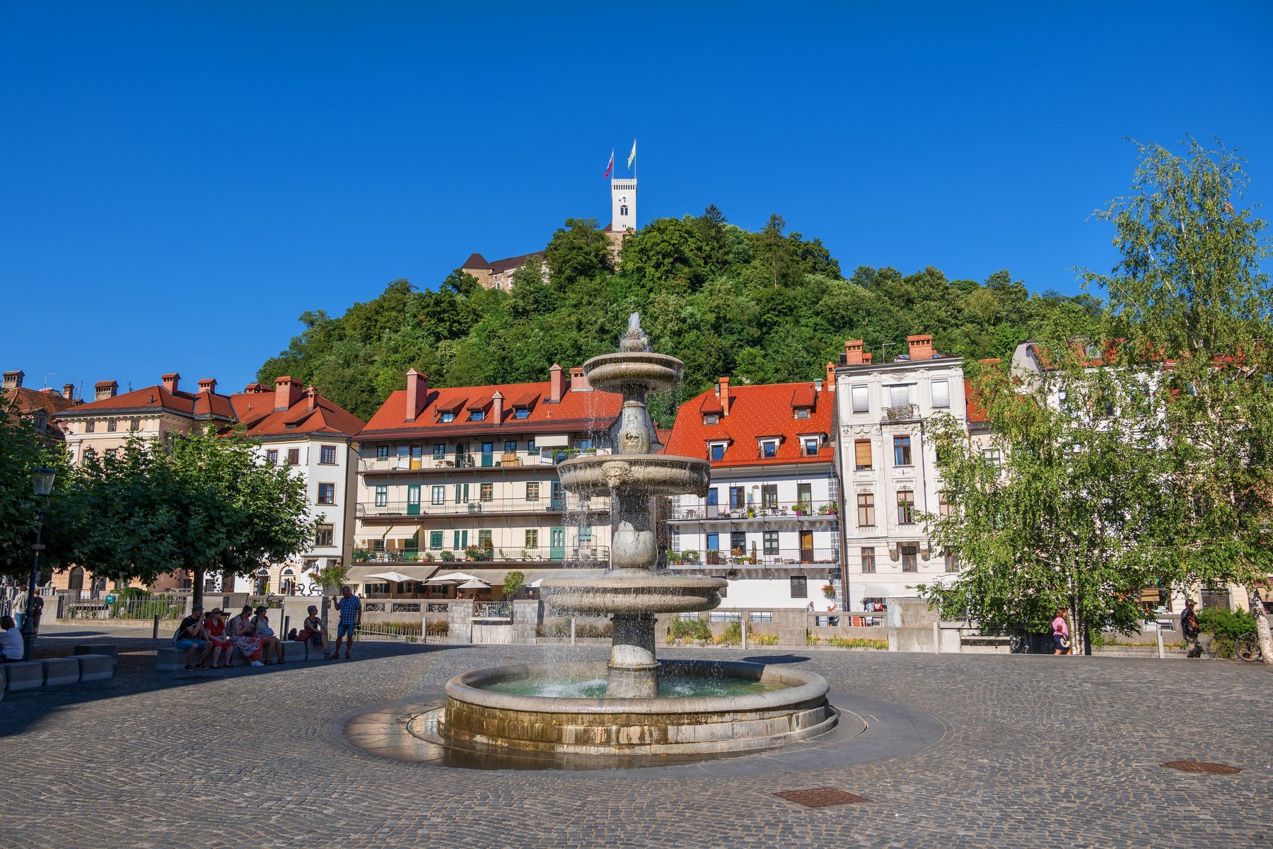 Novi trg, Ljubljana, fontana