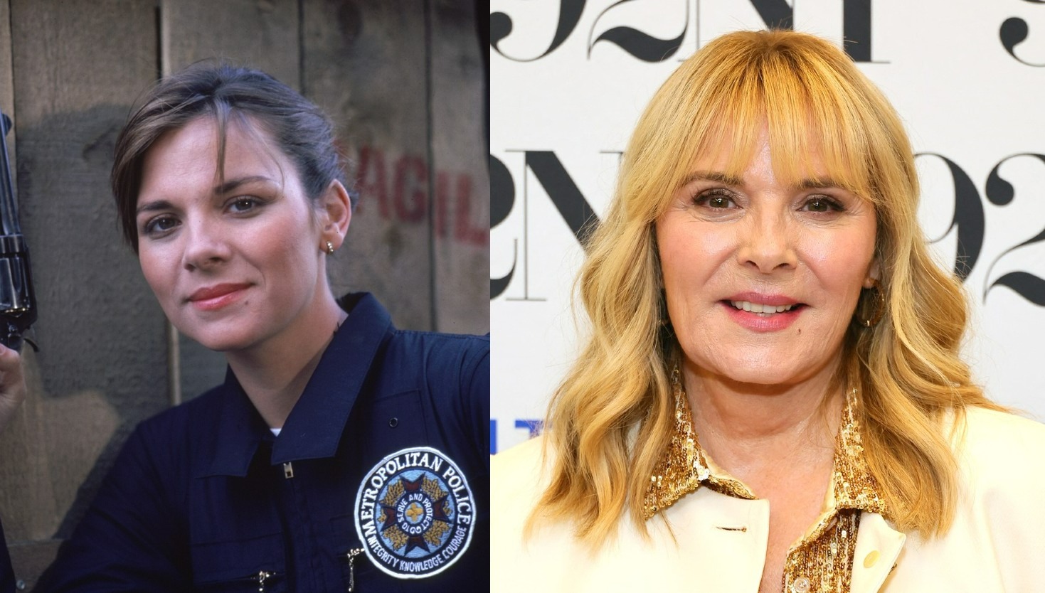 Kim Cattrall kot policistka Karen Thompson (levo) in junija 2023 (desno) (Foto: PROFIMEDIA)