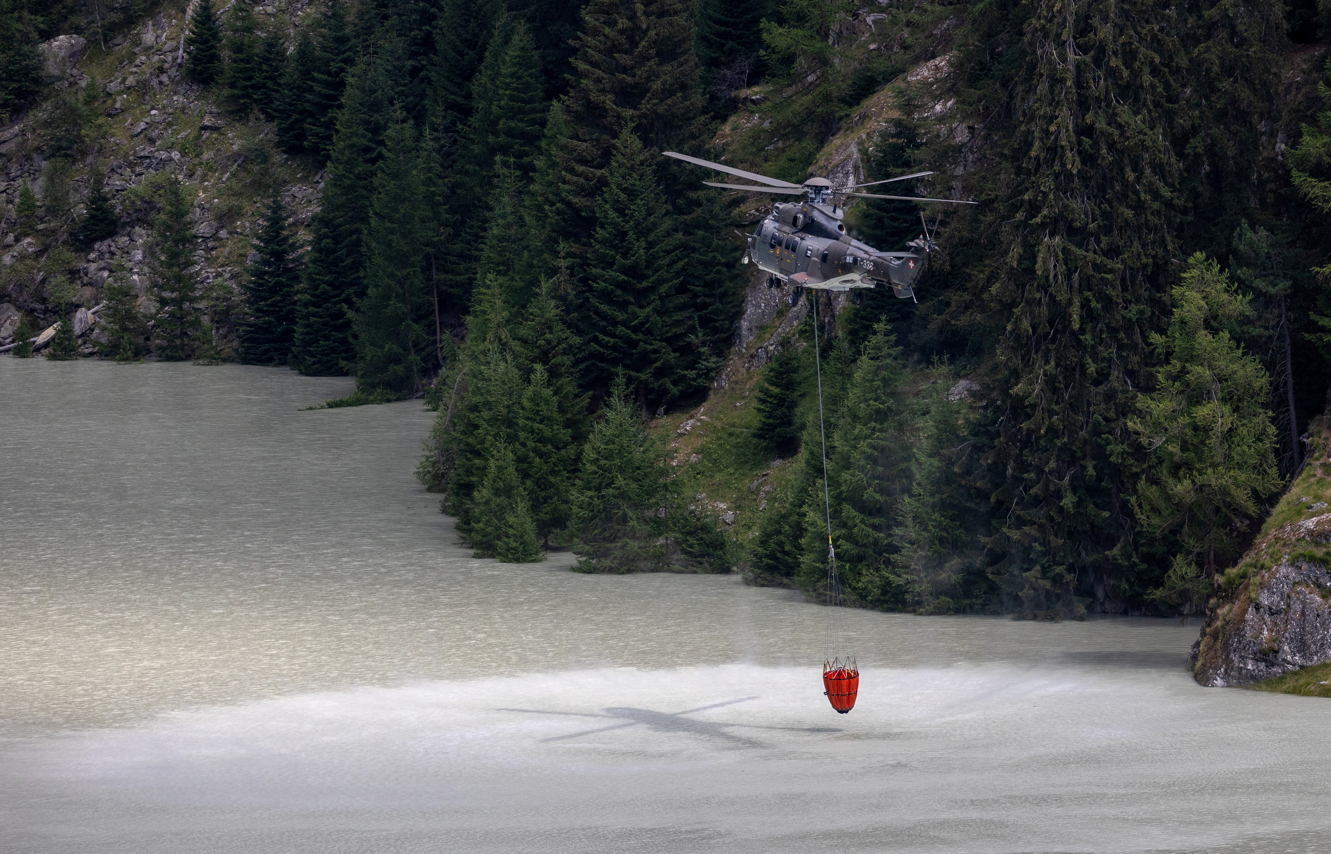 Požar v Švici,, požar, gozd