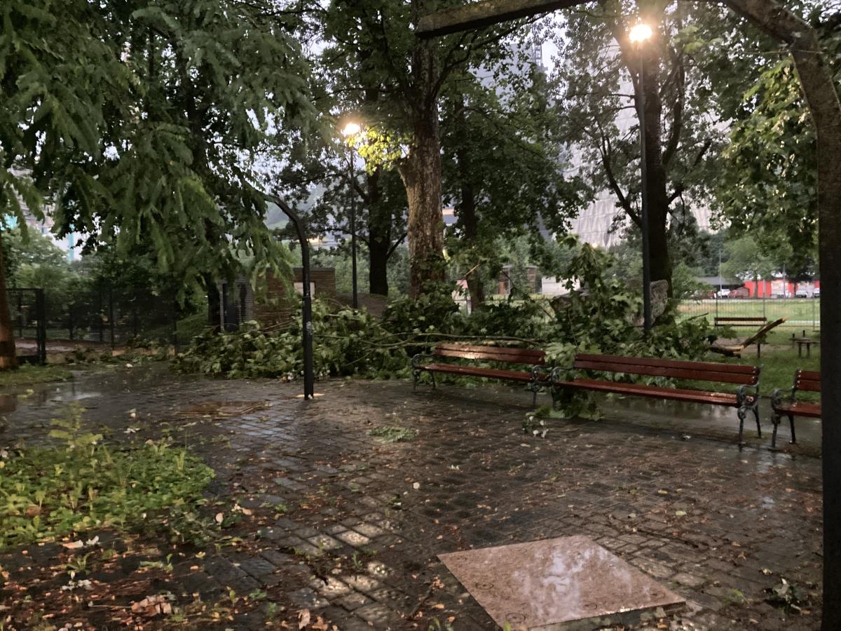 Posledice neurja v Šoštanju (Foto: Občina Šoštanj)