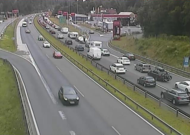 gneča na primorski avtocesti