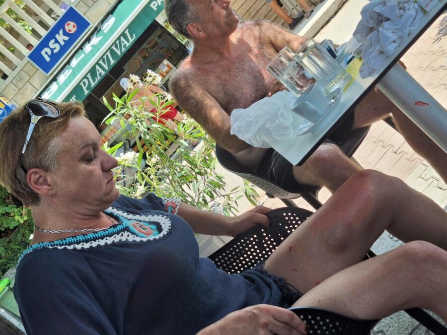 Indira Miljak, nezgoda, Baška voda