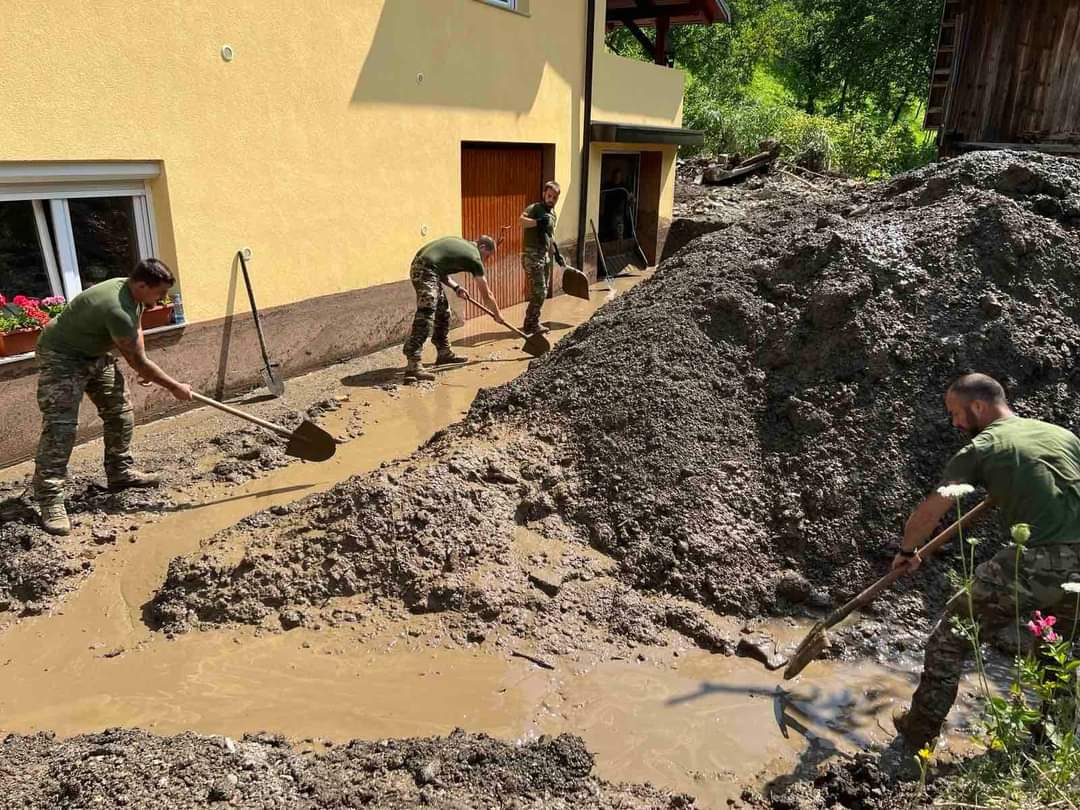 Slovenska vojska, Koroška, neurje
