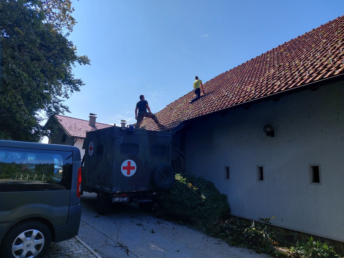 Slovenska vojska, Koroška, neurje