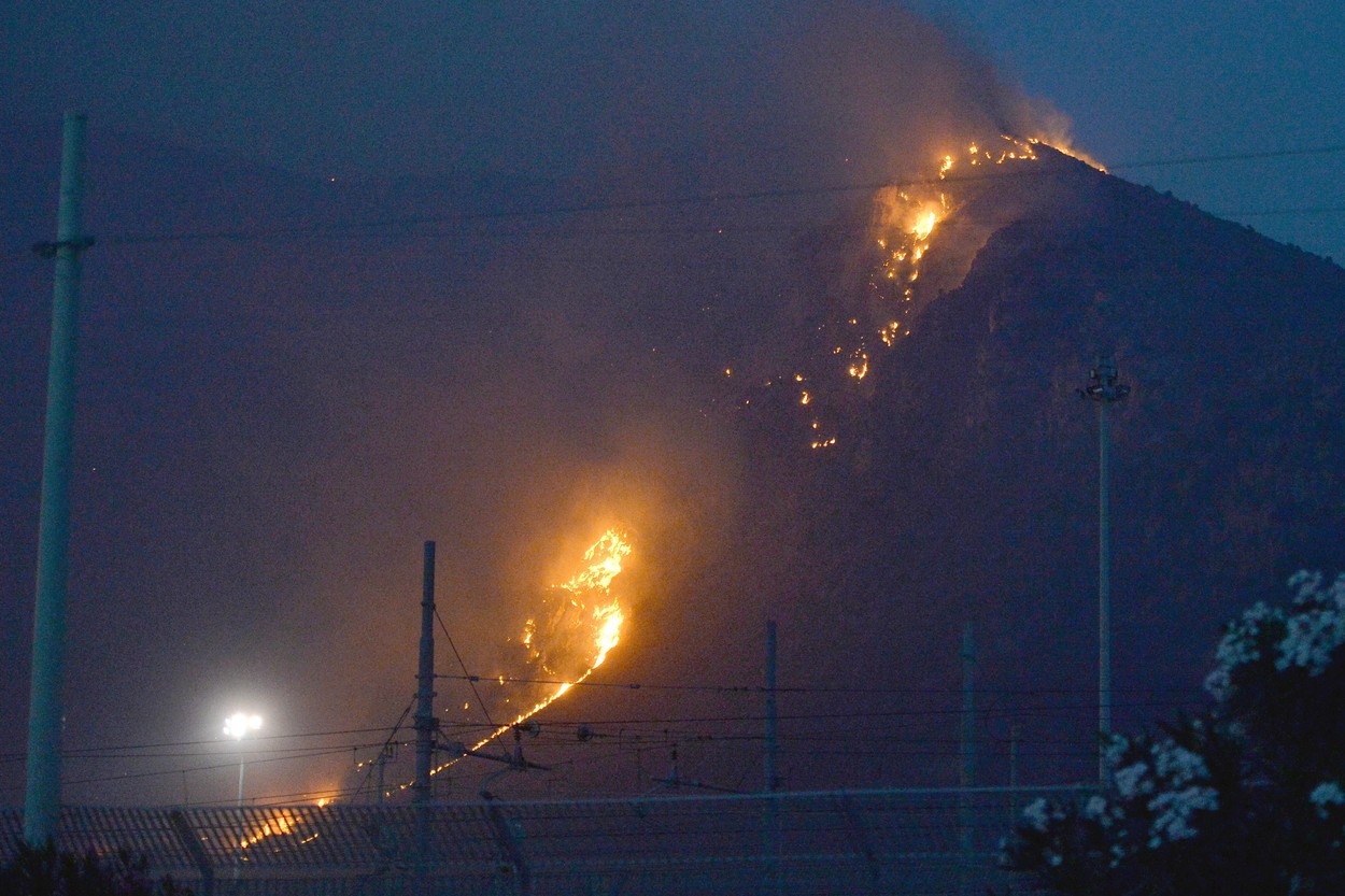 Požar v Palermu.