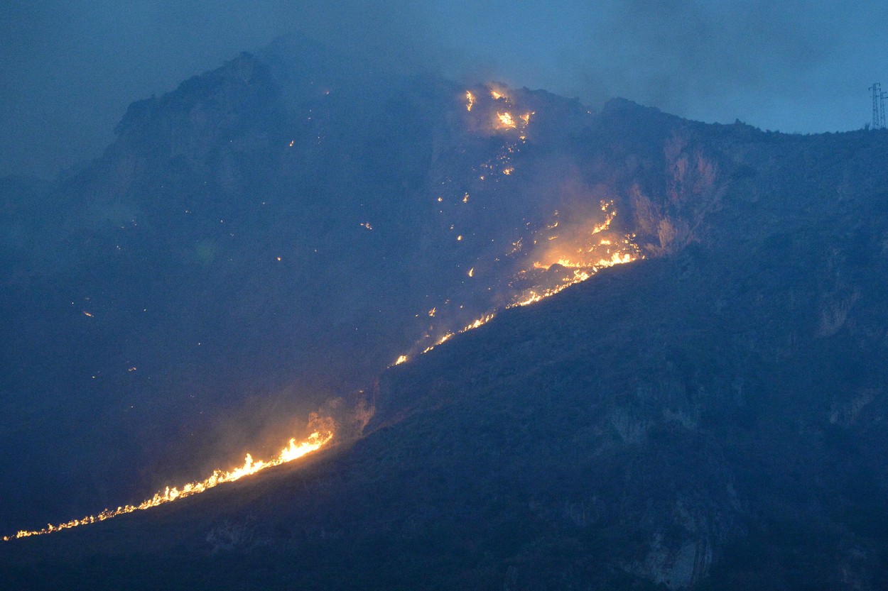 Požar v Palermu.