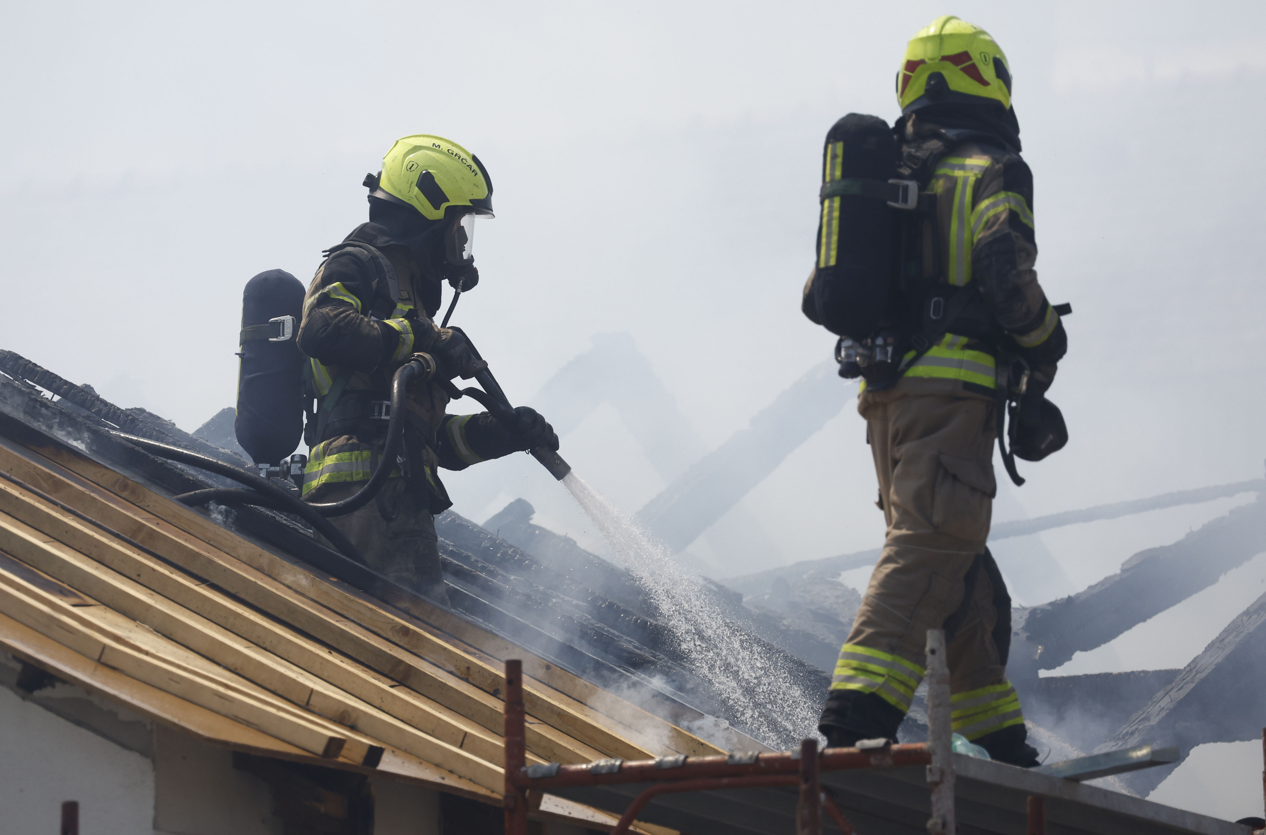 Požar na stavbi Psihiatrične klinike Ljubljana(Foto: Borut Živulović/BOBO)