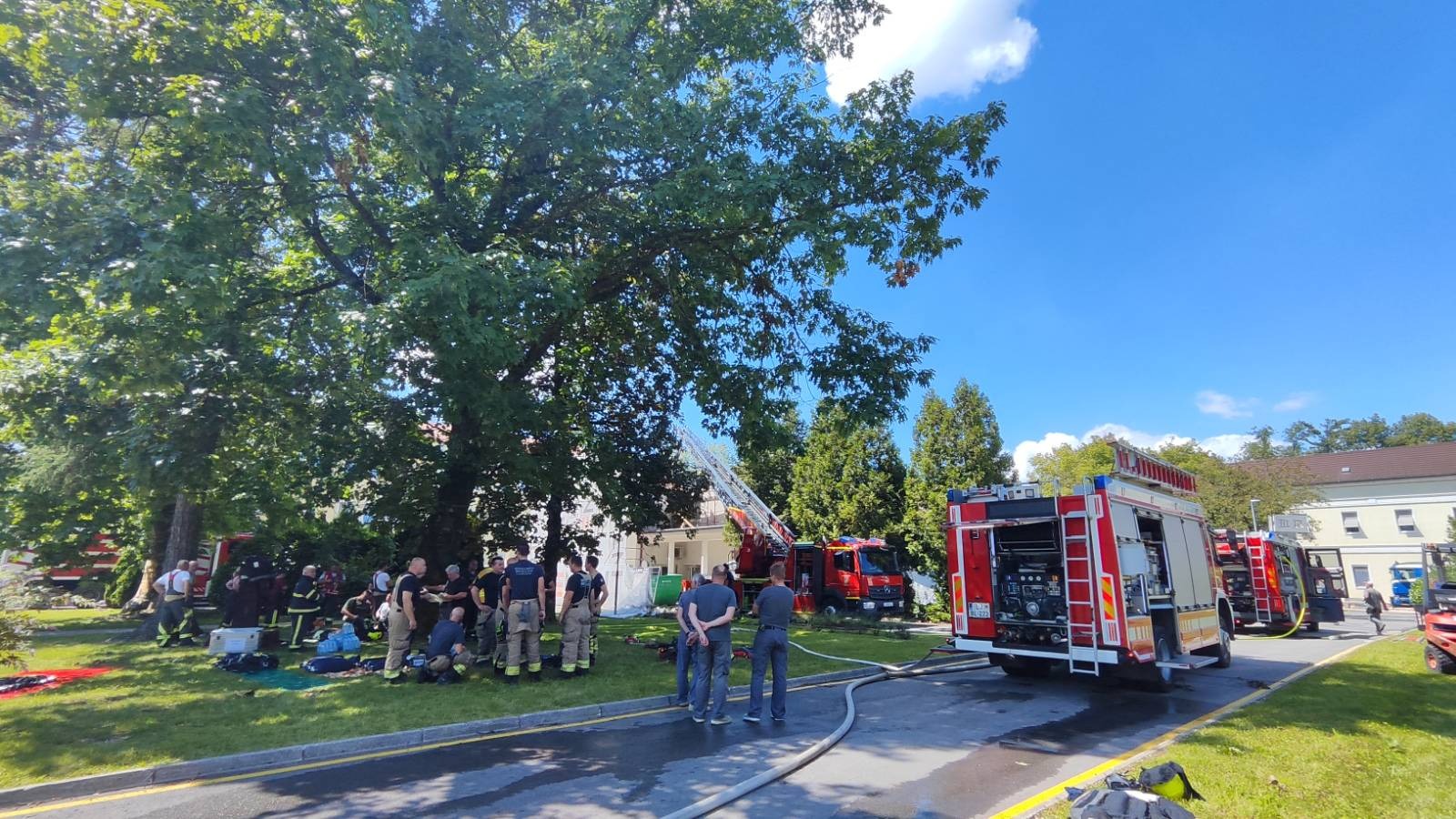 Požar na stavbi Psihiatrične klinike Ljubljana