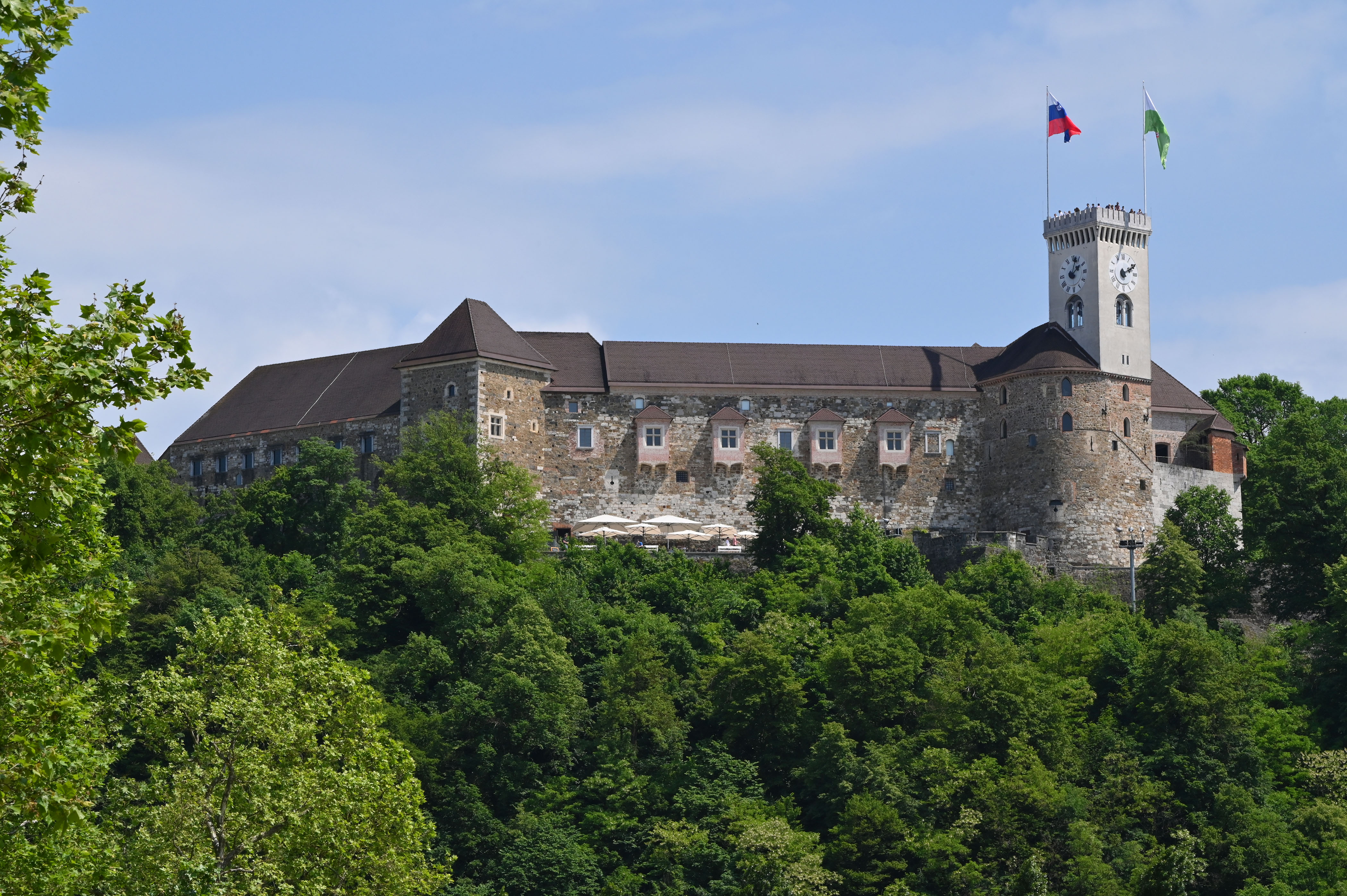 Ljubljanski grad, zastava, slovenska zastava