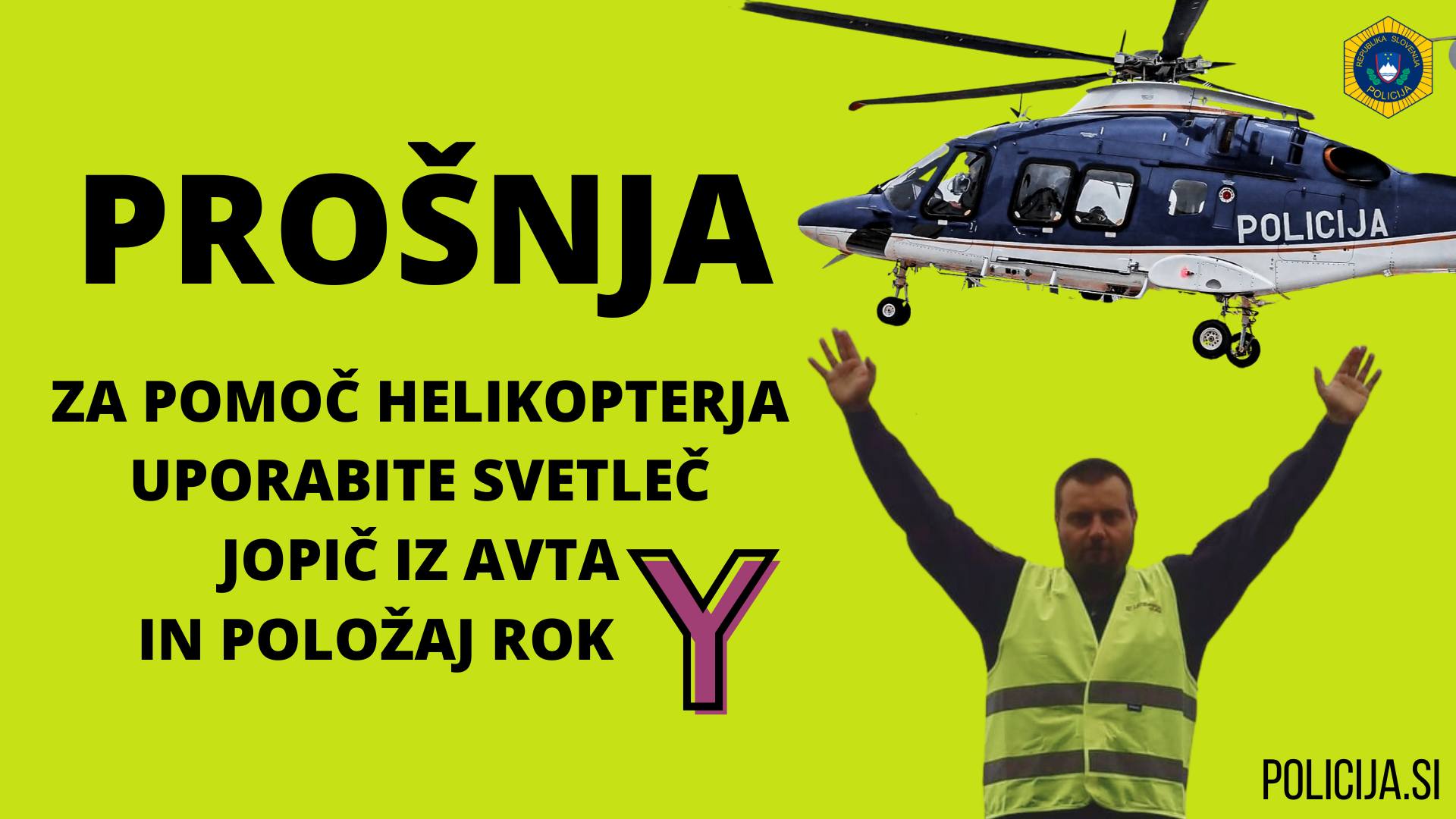 policija reševanje pomoč
