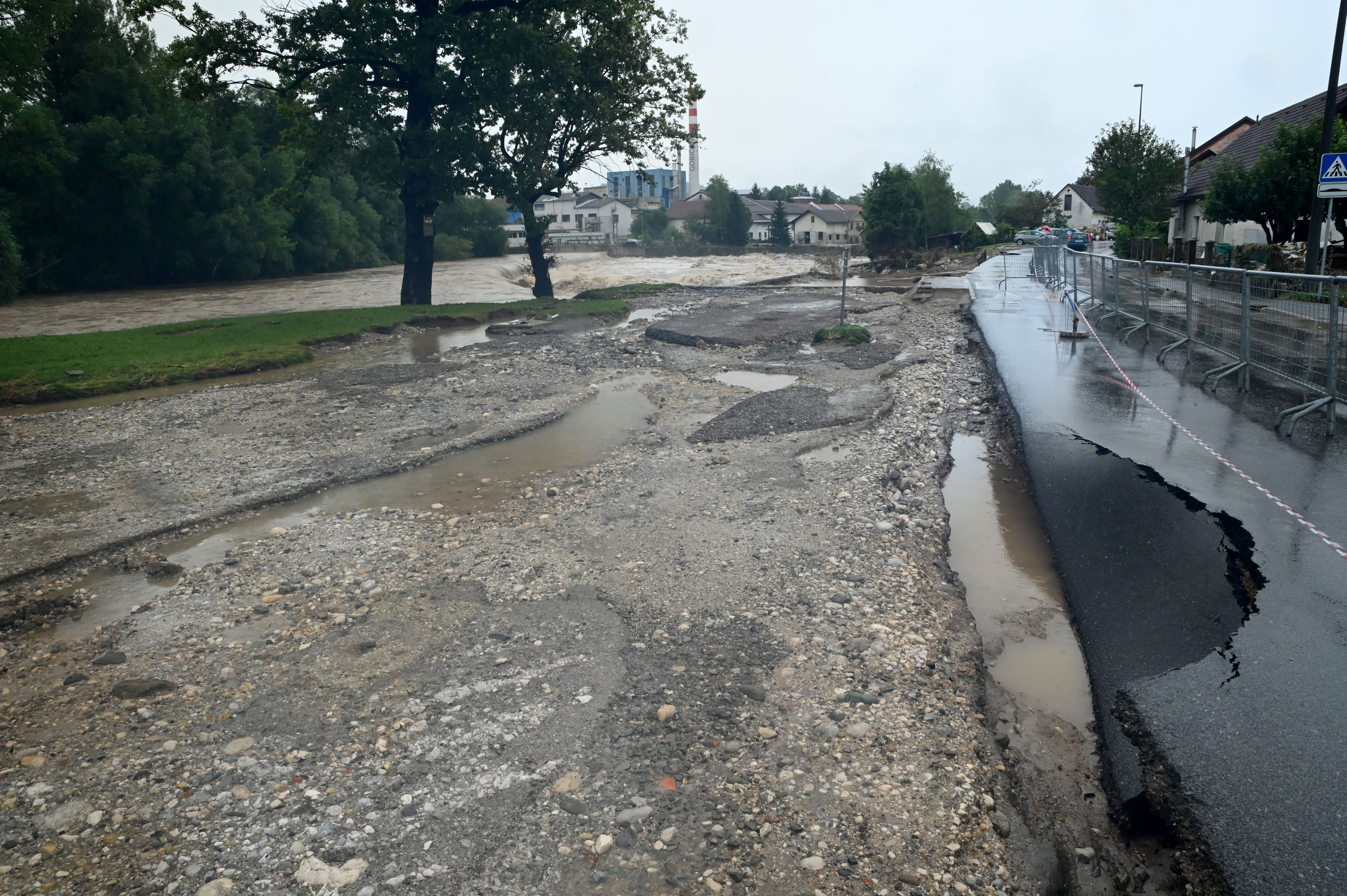 Posledice poplav v naselju Goričane v občini Medvode. (Žiga Živulović jr./BOBO)