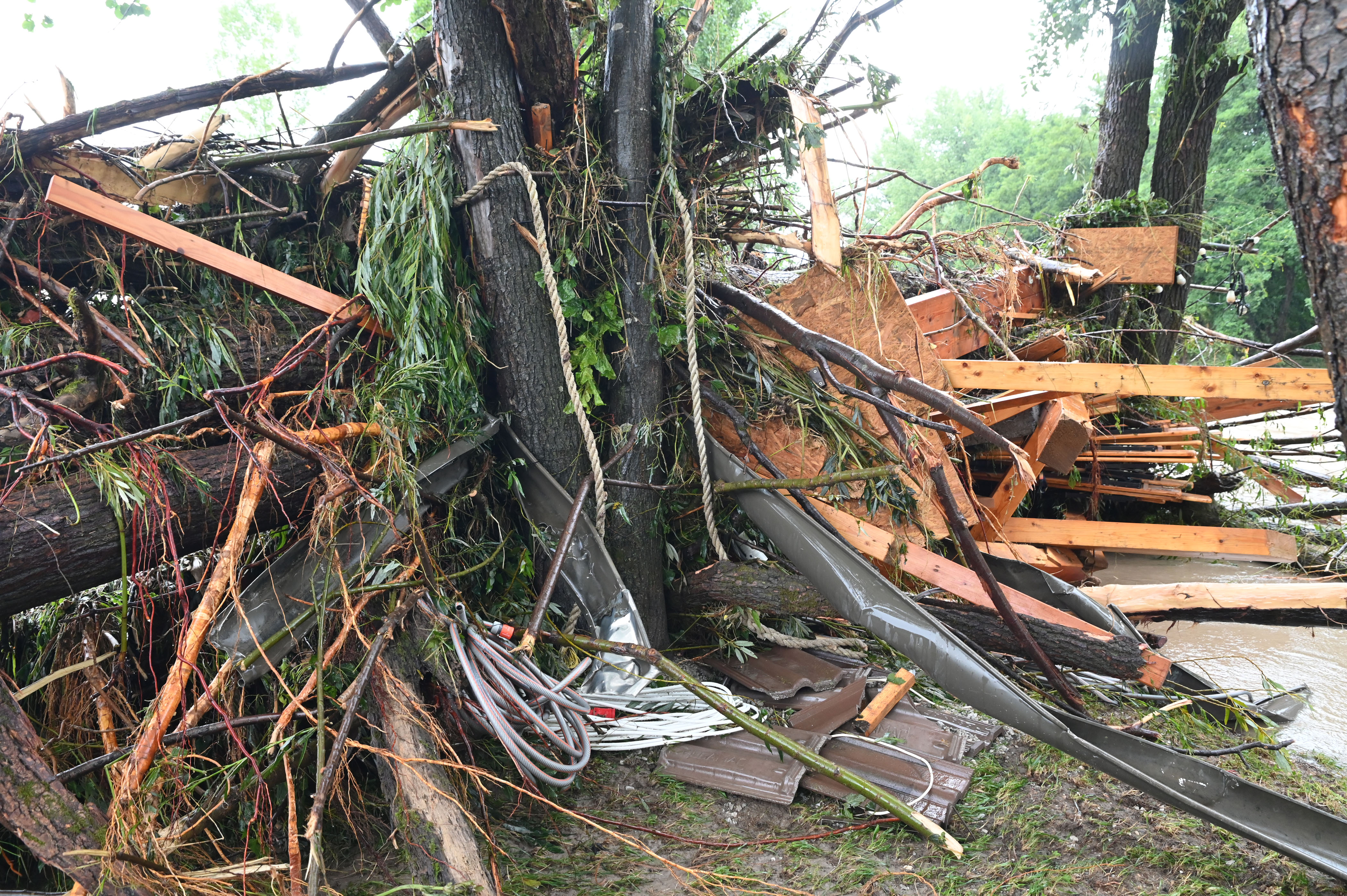 Poplave v naselju Goričane v občini Medvode
