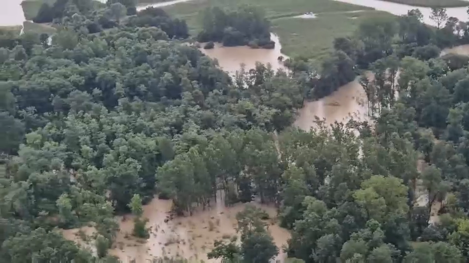 Poplave ob Muri (Foto: Slovenska vojska/zajem zaslona