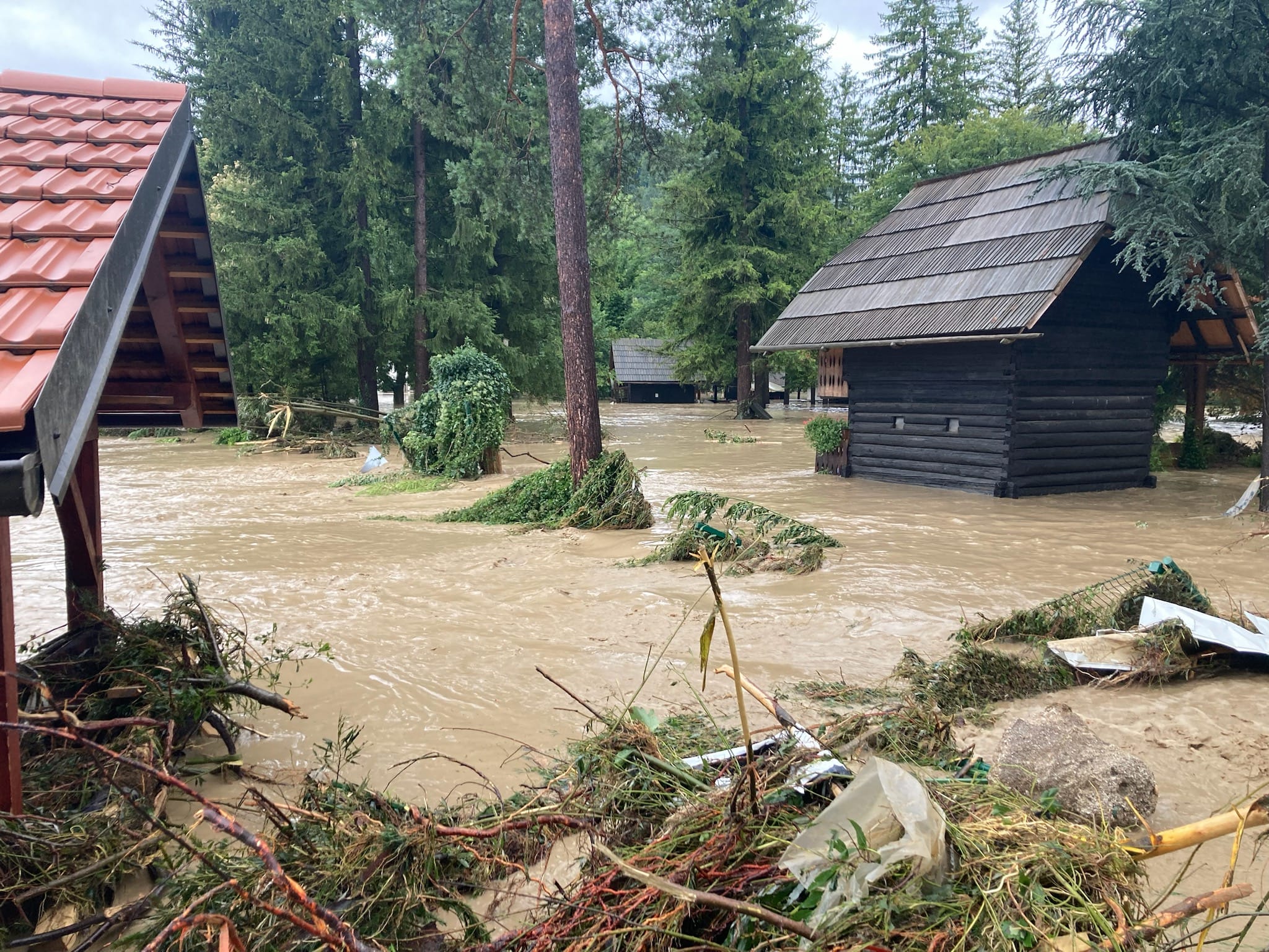 Mozirski gaj, neurje, poplave