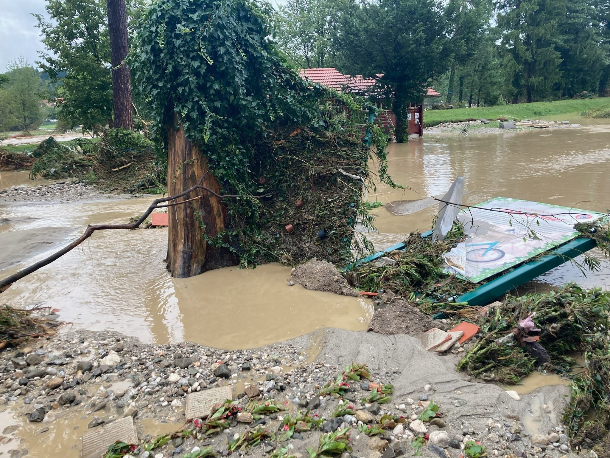 Mozirski gaj, neurje, poplave