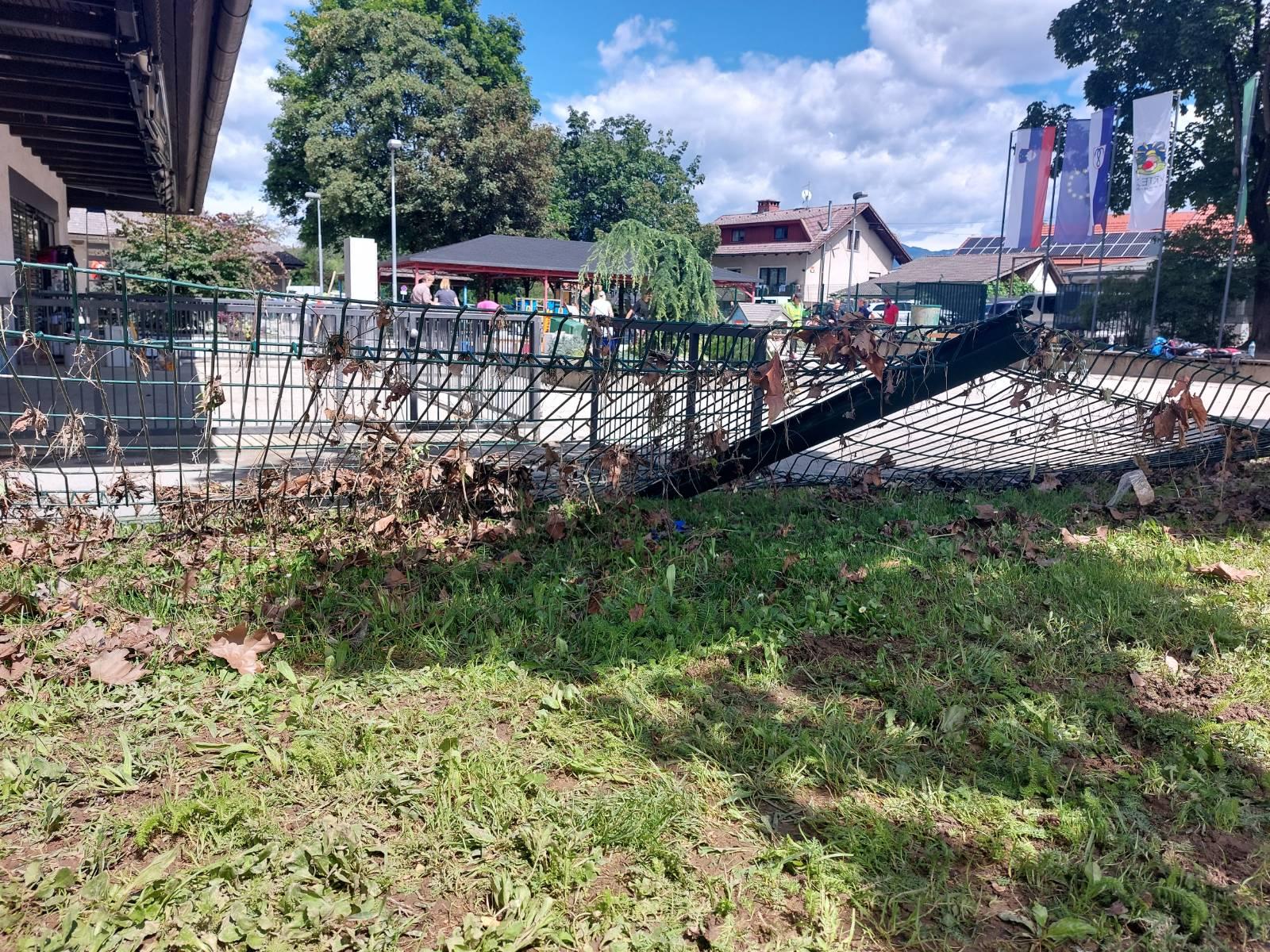 Vrtec v Mengšu nekaj dni po uničujočih poplavah, avgust 2023. Foto: N1