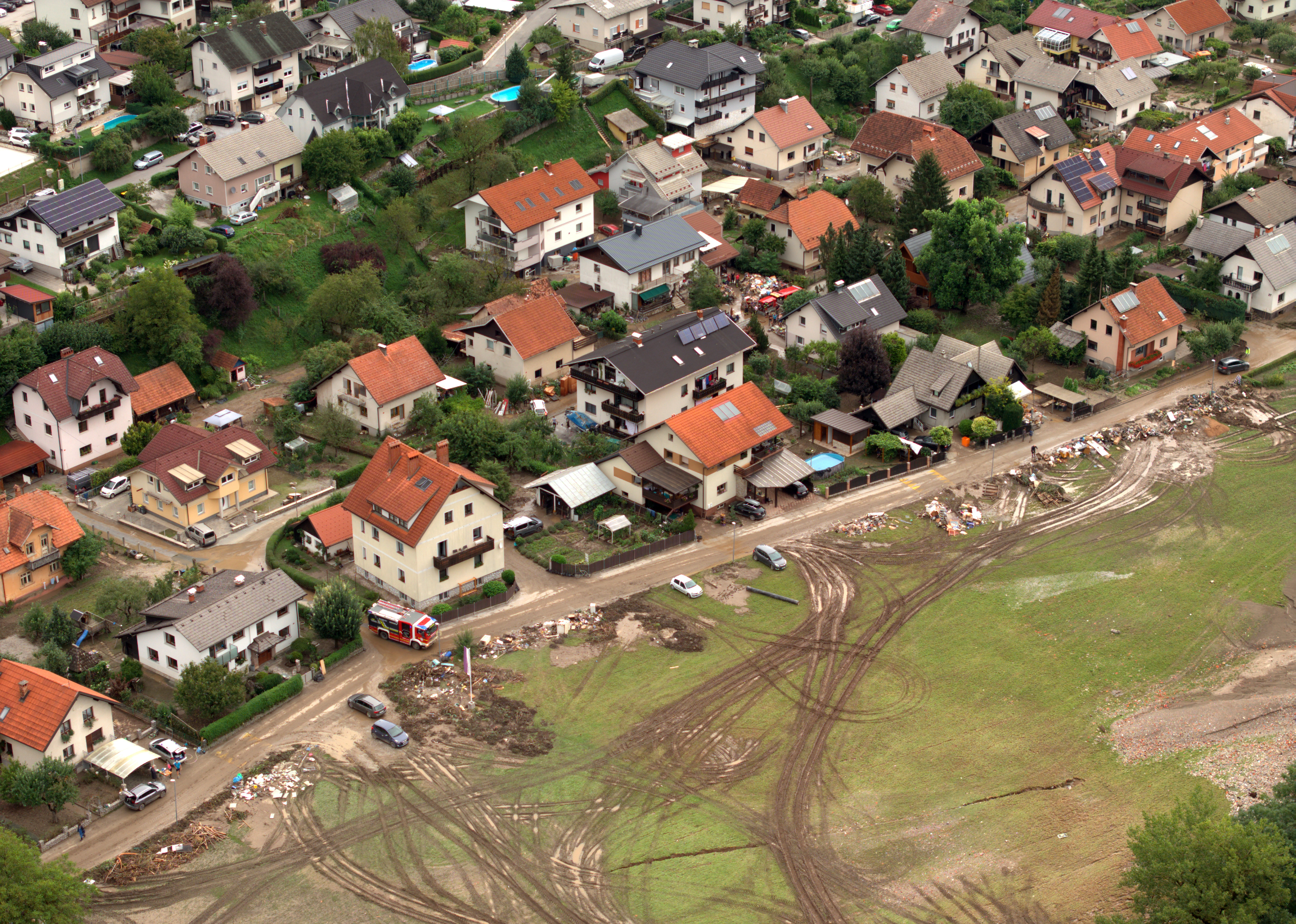 Škofja Loka, poplave, neurja, helikopter