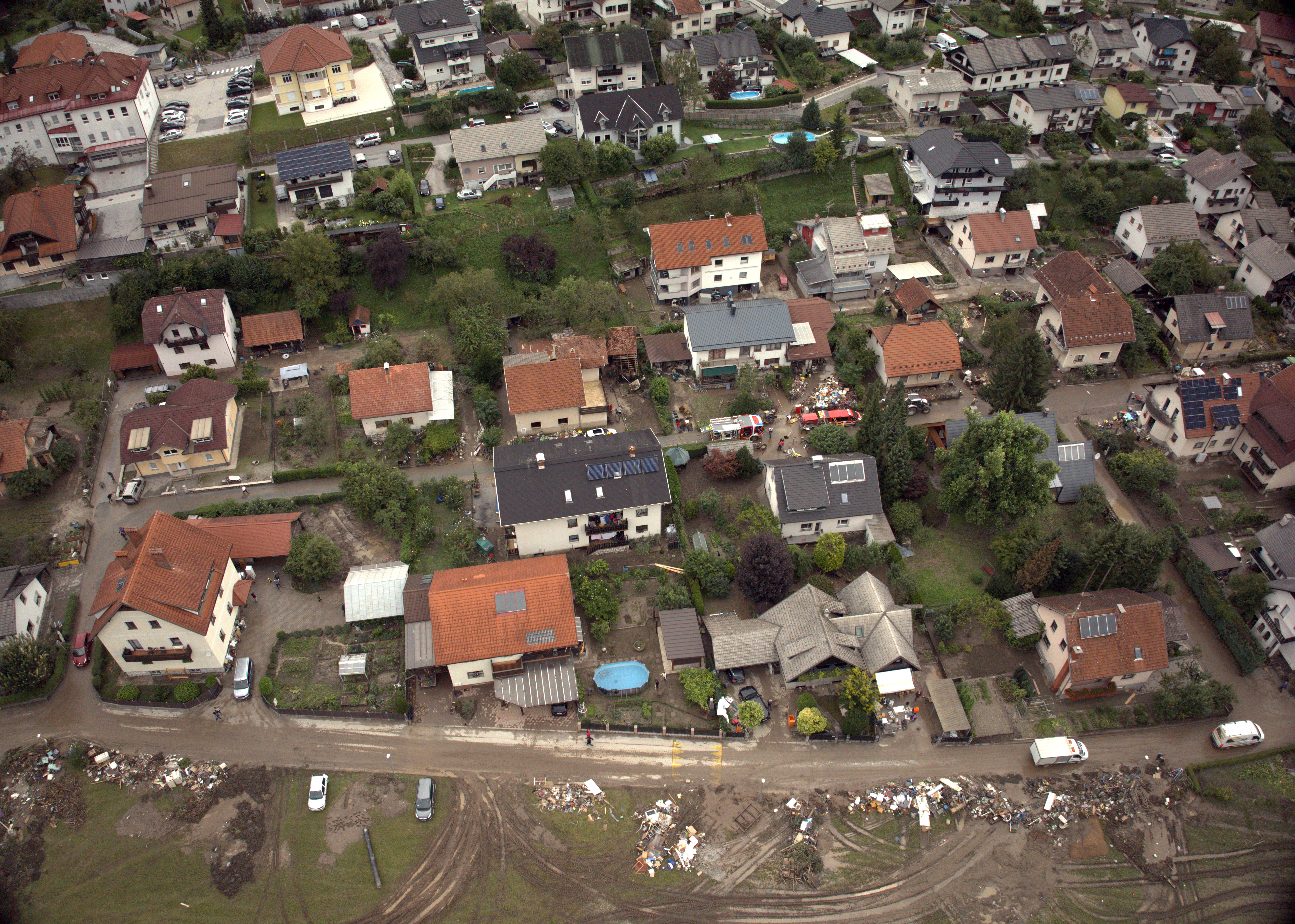 Škofja Loka, poplave, neurja, helikopter