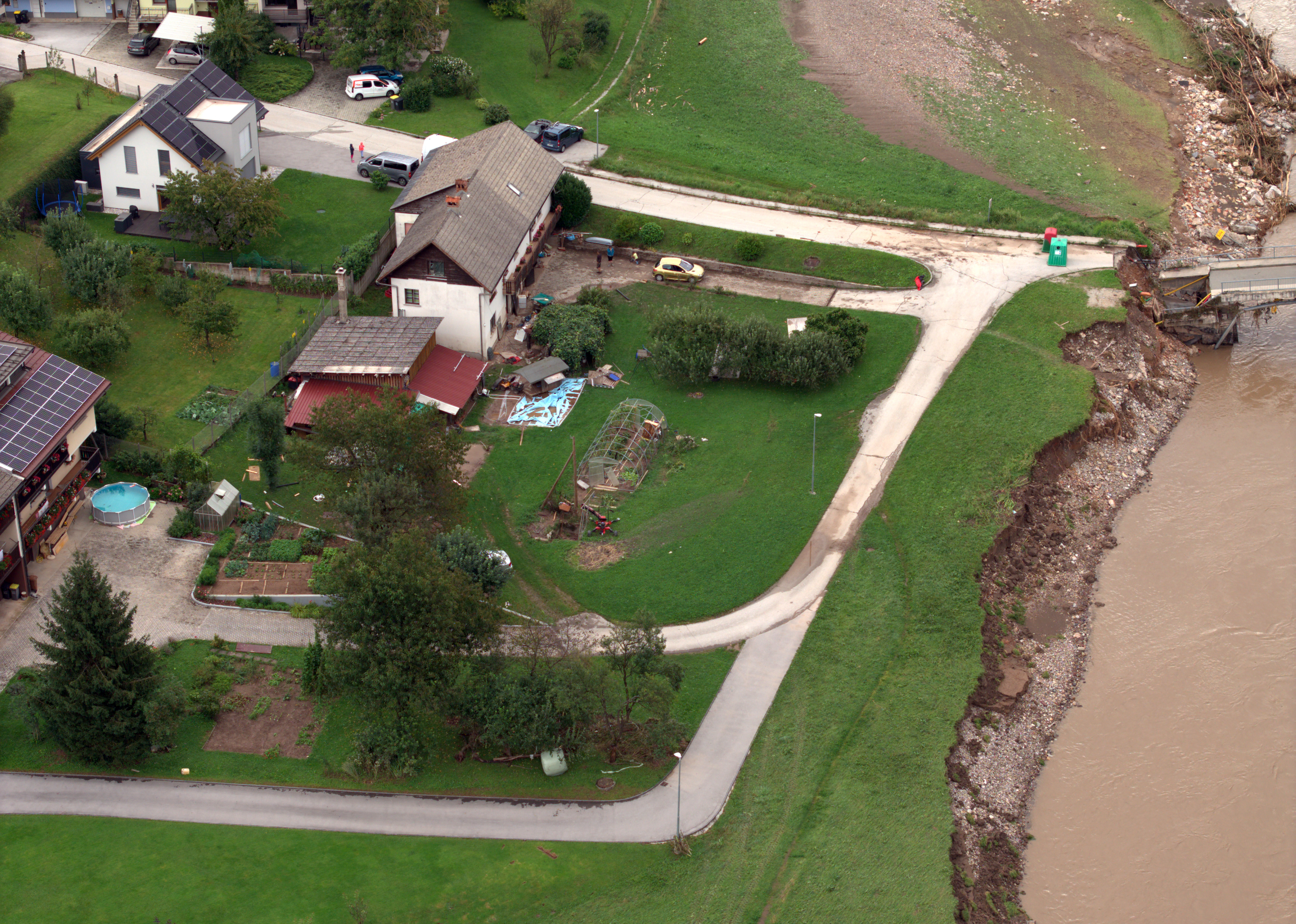 Škofja Loka, poplave, neurja, helikopter