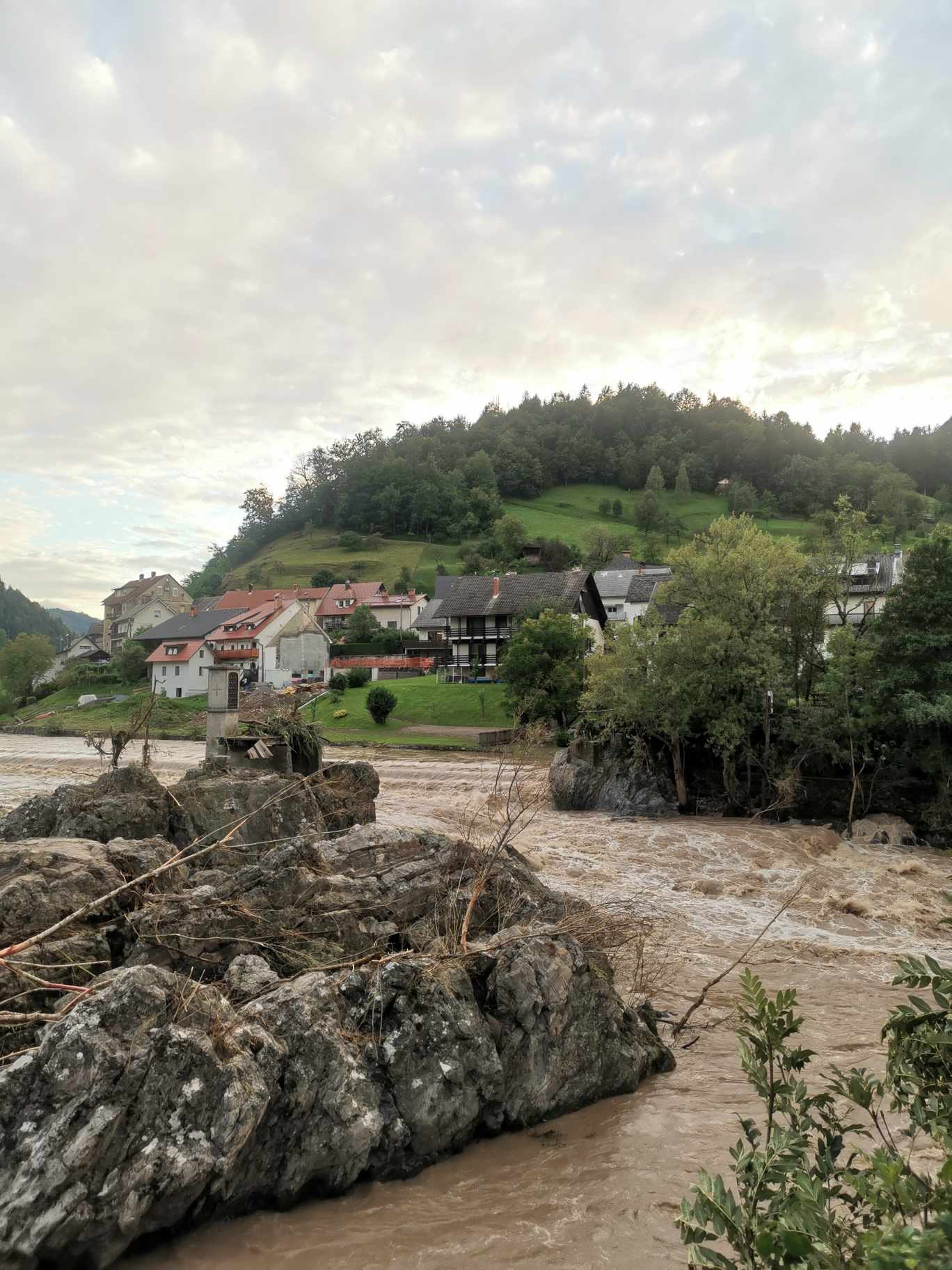 Hudičeva brv, ujma, poplave, Škofja Loka