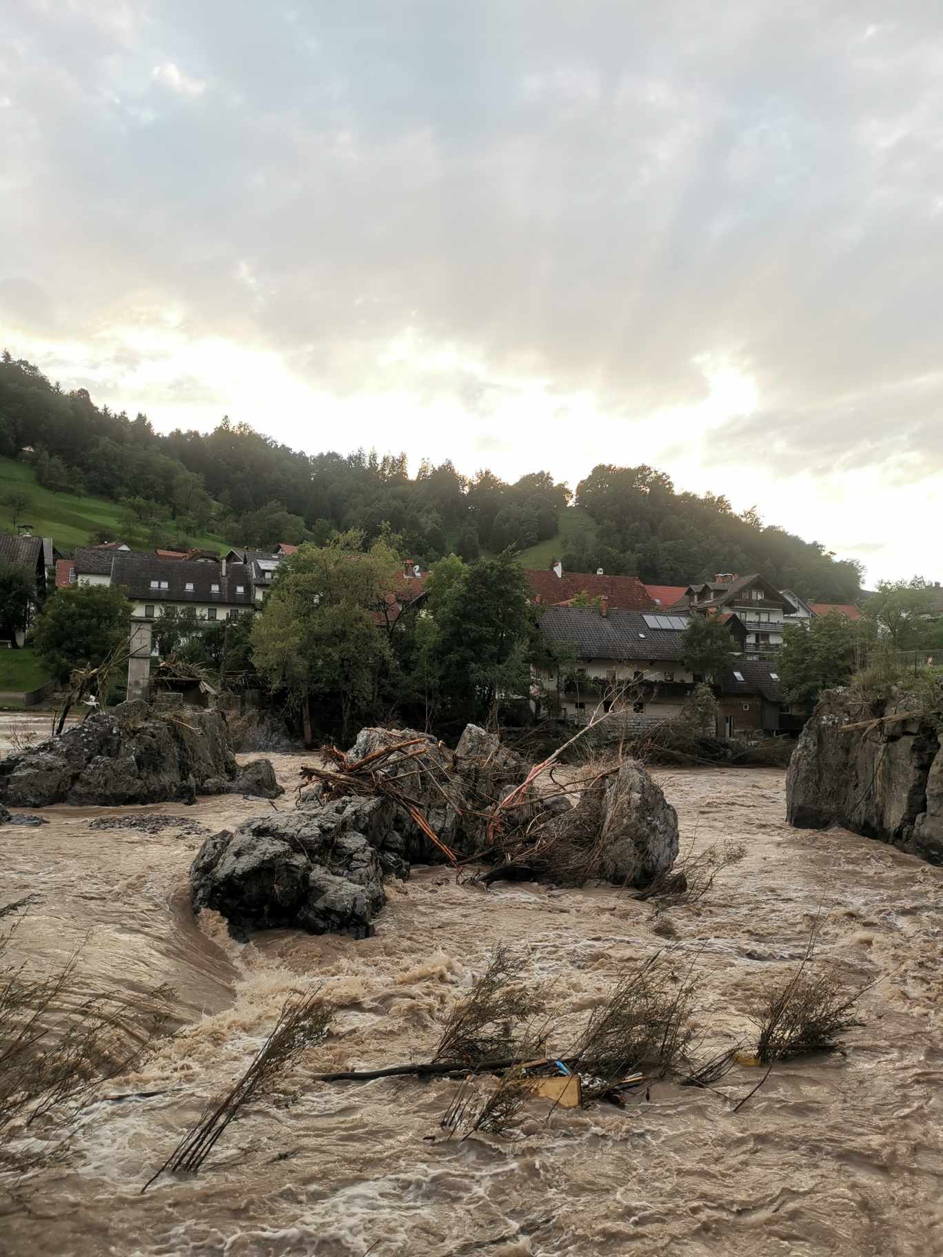 Hudičeva brv, ujma, poplave, Škofja Loka
