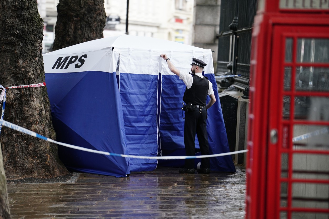 Napad pred Britanskim muzejem v Londonu. (Foto: PROFIMEDIA)