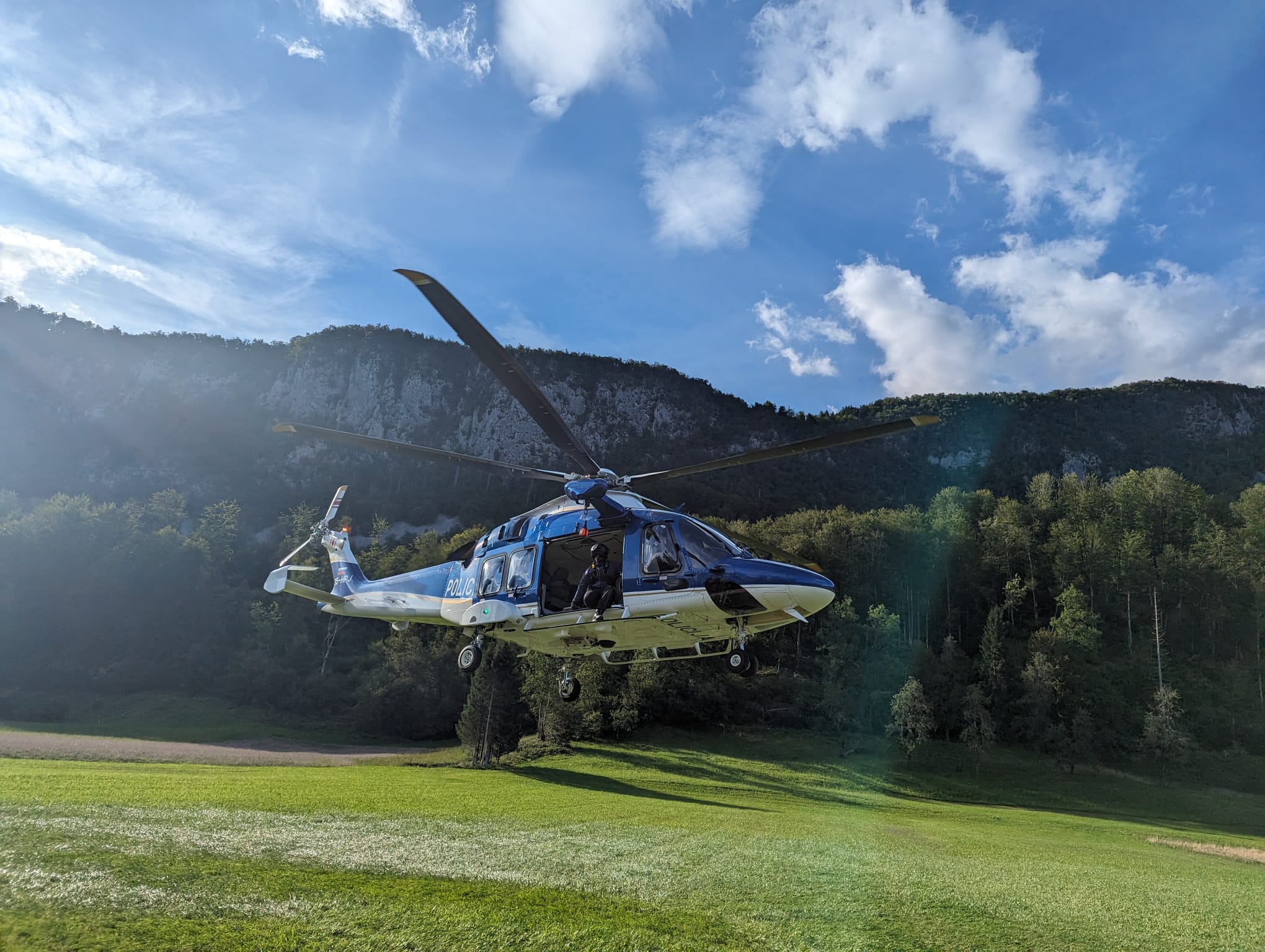 helikopter, gore, Bohinj