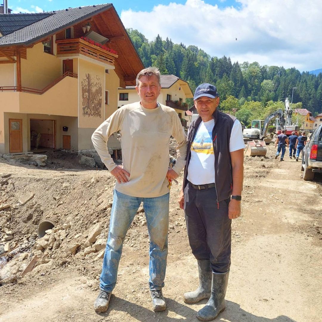 Borut Pahor, Janez Janša, sanacija poplav, Luče