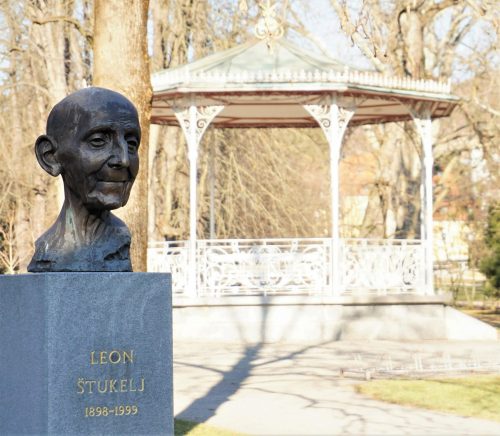 doprsni kip, leon štukelj, mariborski mestni park