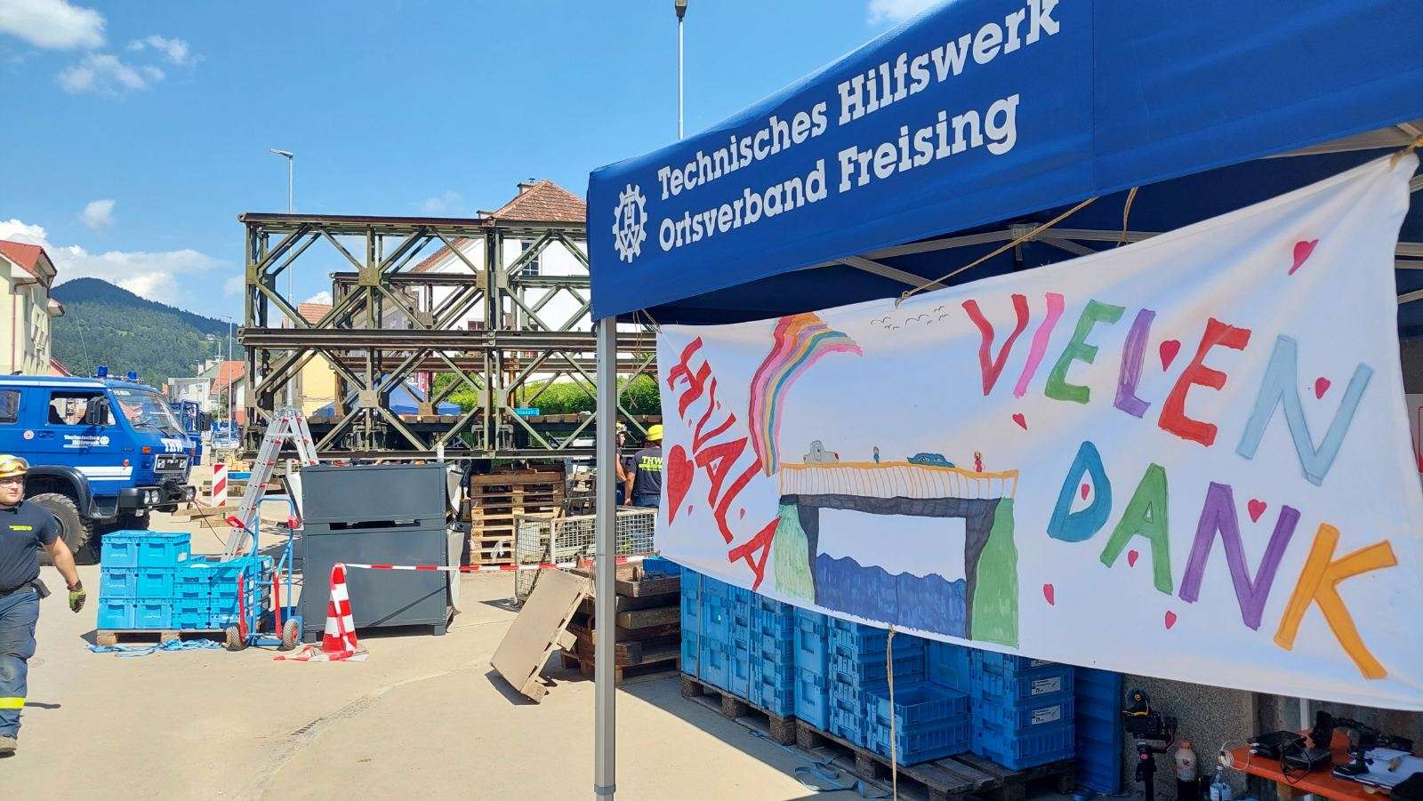 montažni most, prevalje, poplave 2023