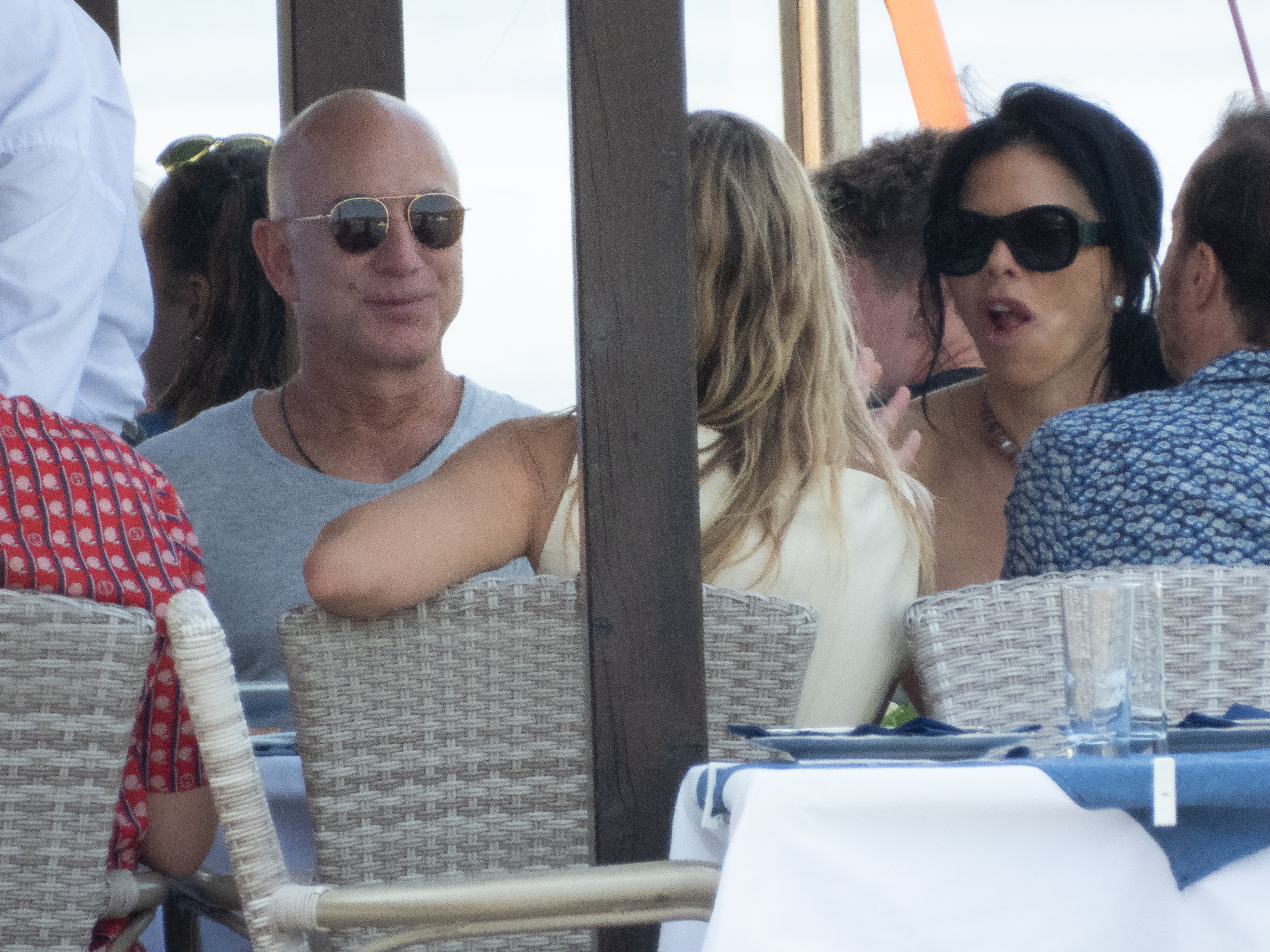 Jeff Besoz, Katy Perry in Orlando Bloom