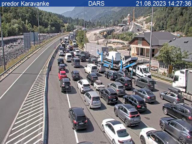 hrušica,karavanke,predor,zastoj