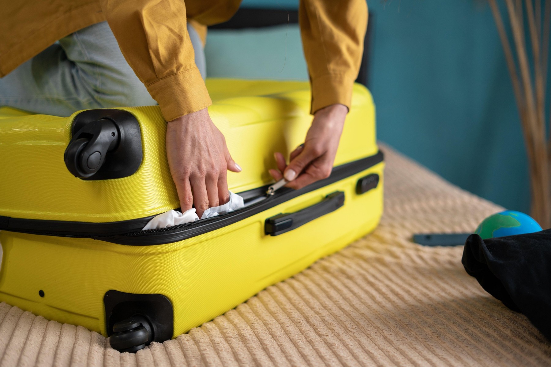 ročna prtljaga, kovček, potovanje, dopust