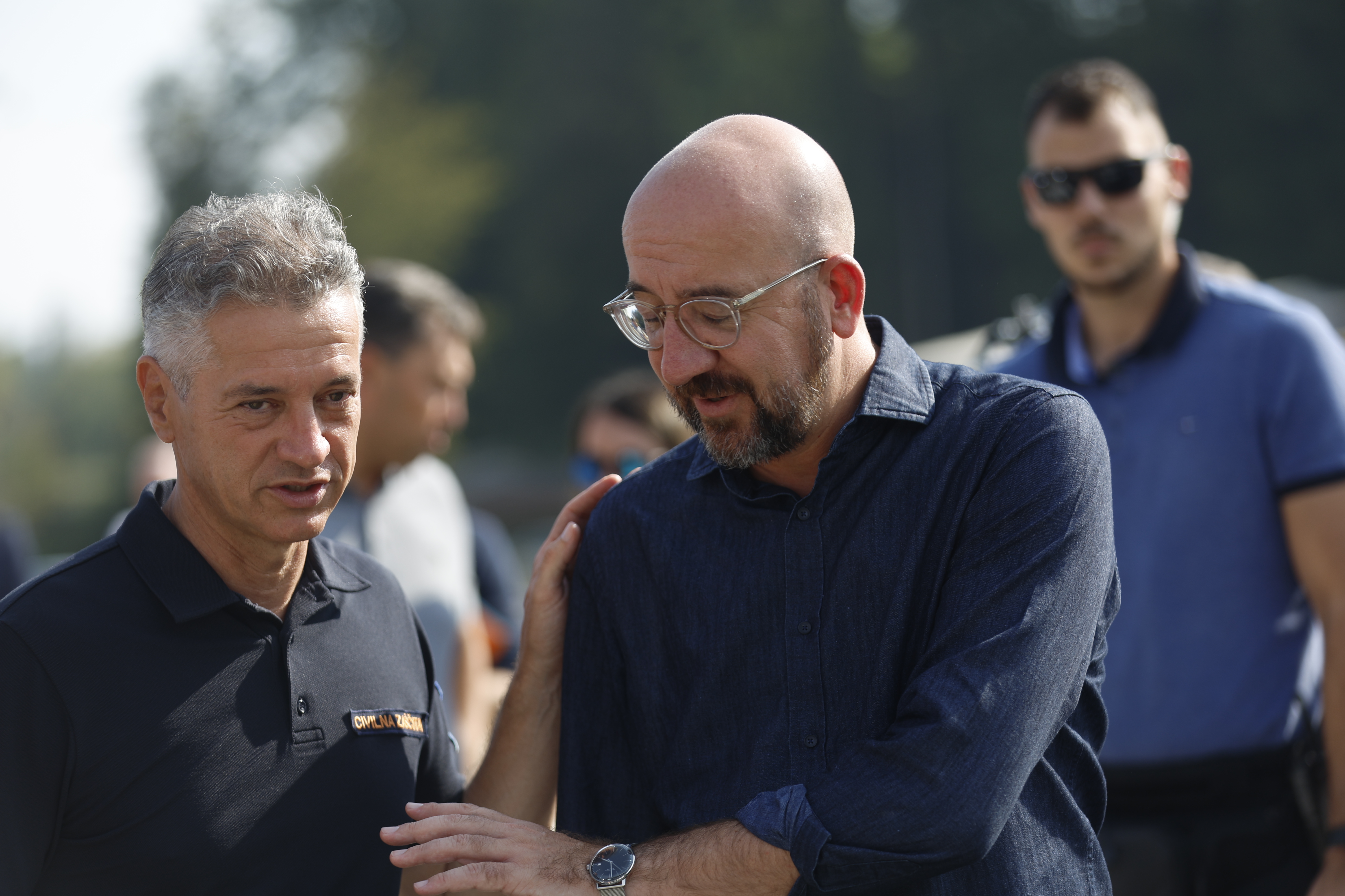 Robert Golob in Charles Michel v Kamniku avgusta 2023. Foto: BOBO