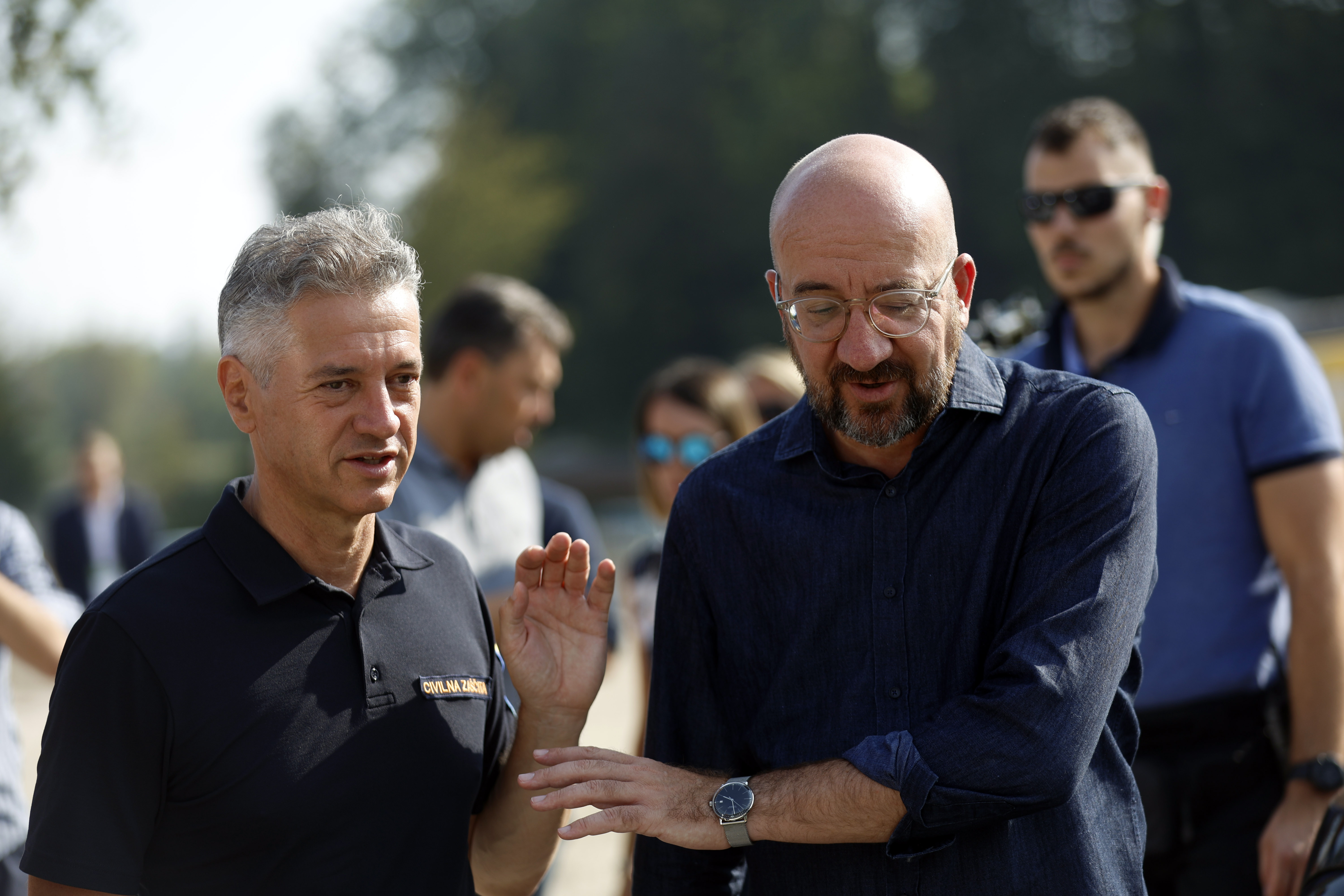 Robert Golob, Charles Michel, Kamnik, poplave