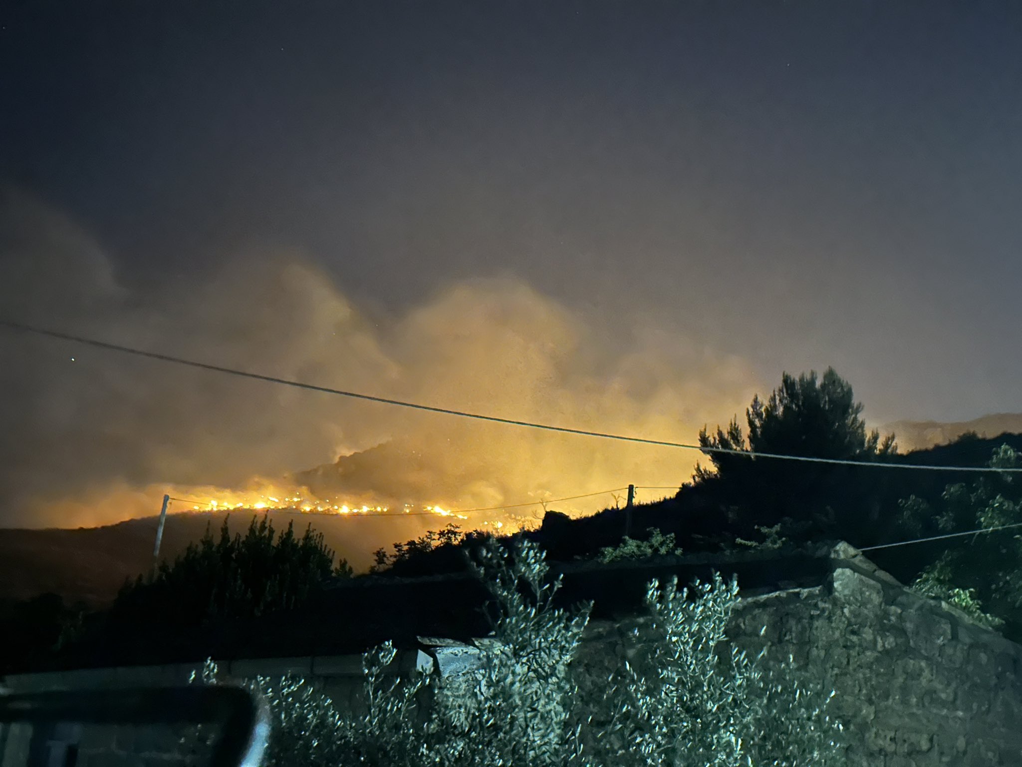 Sicilija, Italija, požar