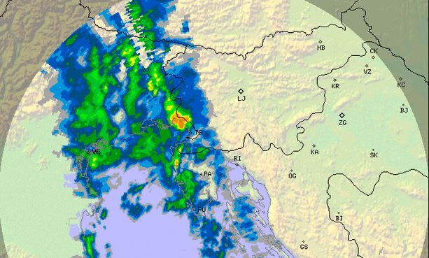 radarska slika, hrvaška, vreme