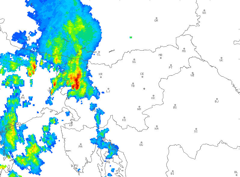 Radarska slika padavin