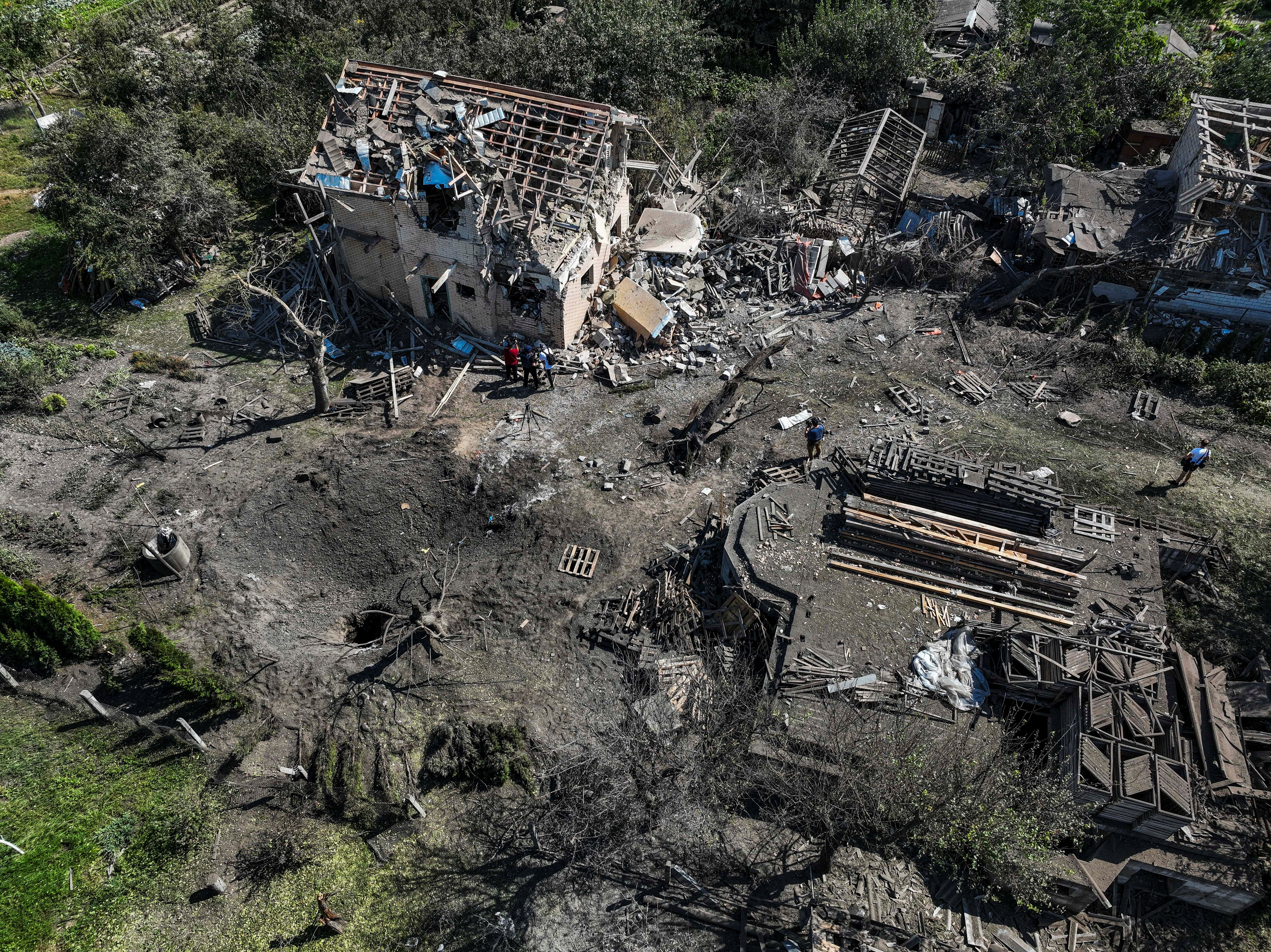 Posledice nedavnega napada na kijevsko regijo