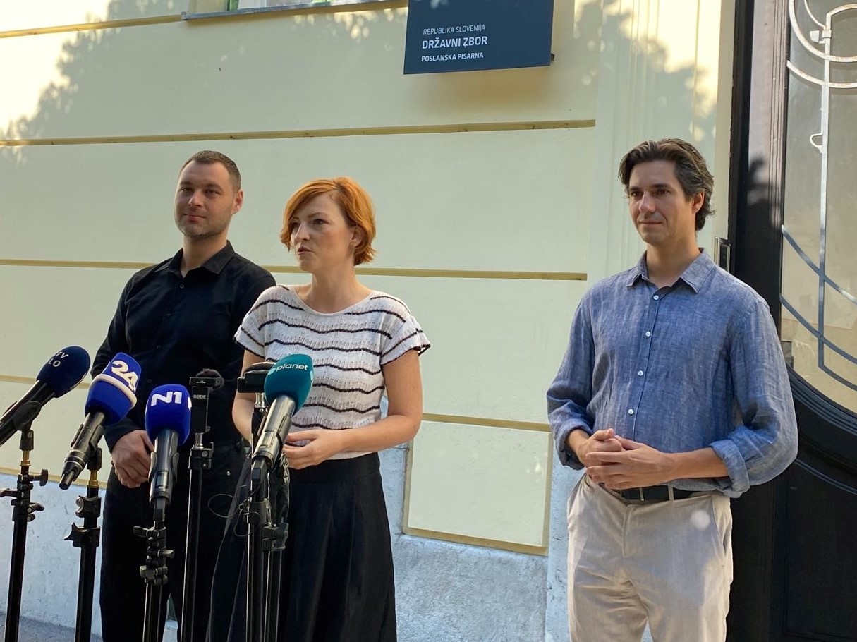 Asta Vrečko, Miha Kordiš, Luka Mesec, Levica