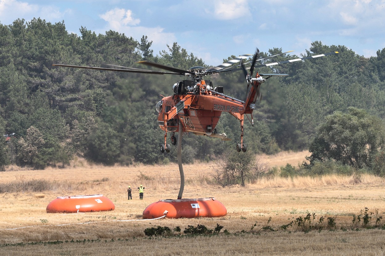 Na severovzhodu Grčije že dva tedna pustoši požar.