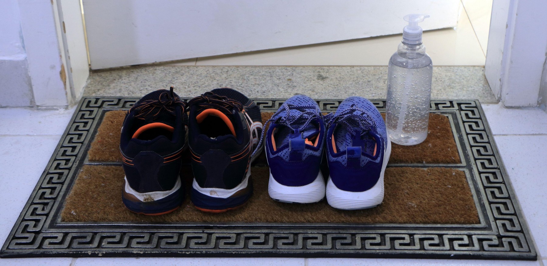 čevlji, predpražnik, vrata, dom