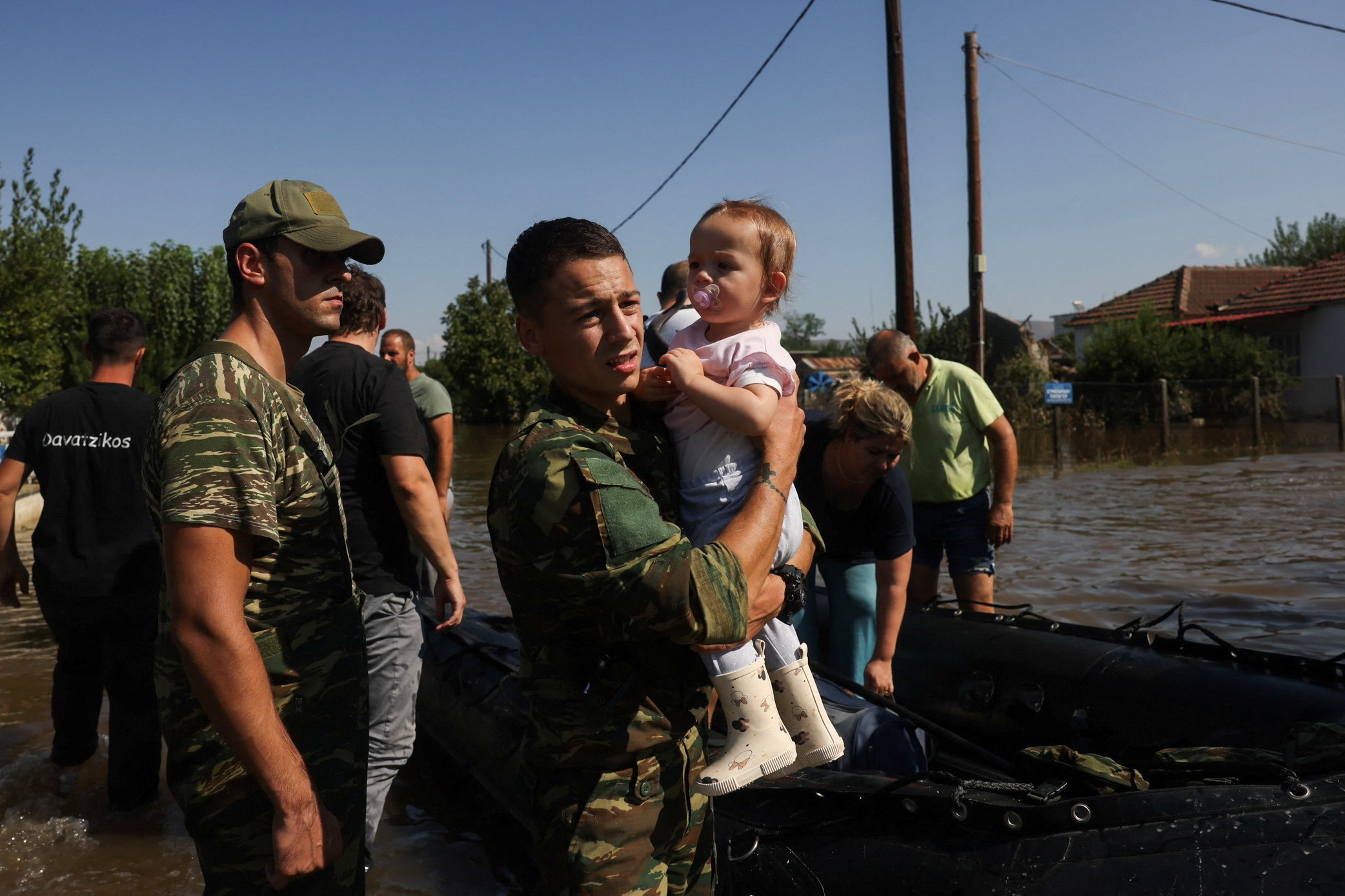 Posledice poplav v Grčiji.