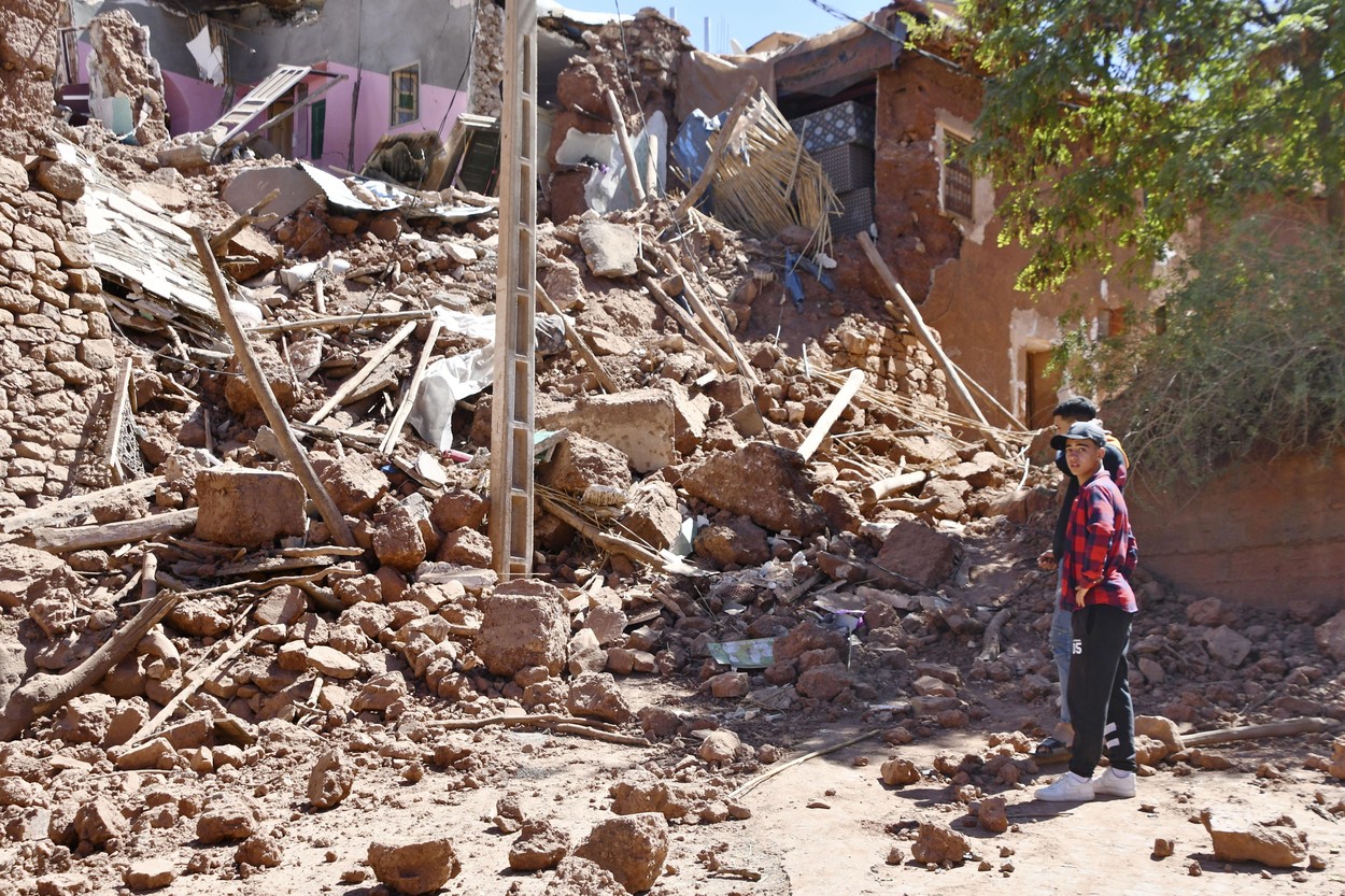 Posledice uničujočega potresa v Maroku.