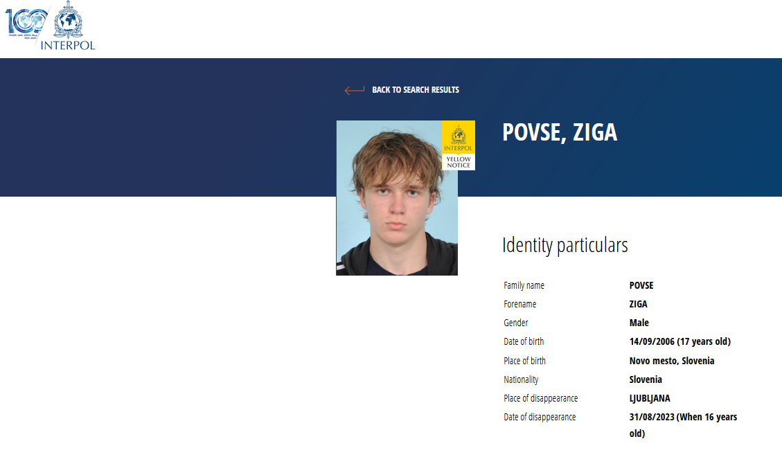 interpol, pogrešani