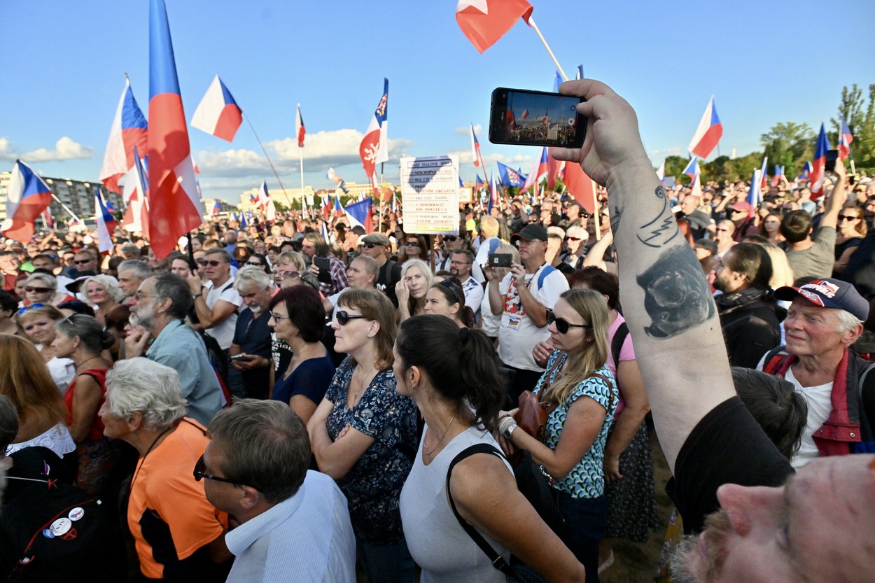 Protesti v Pragi. (Foto: PROFIMEDIA)