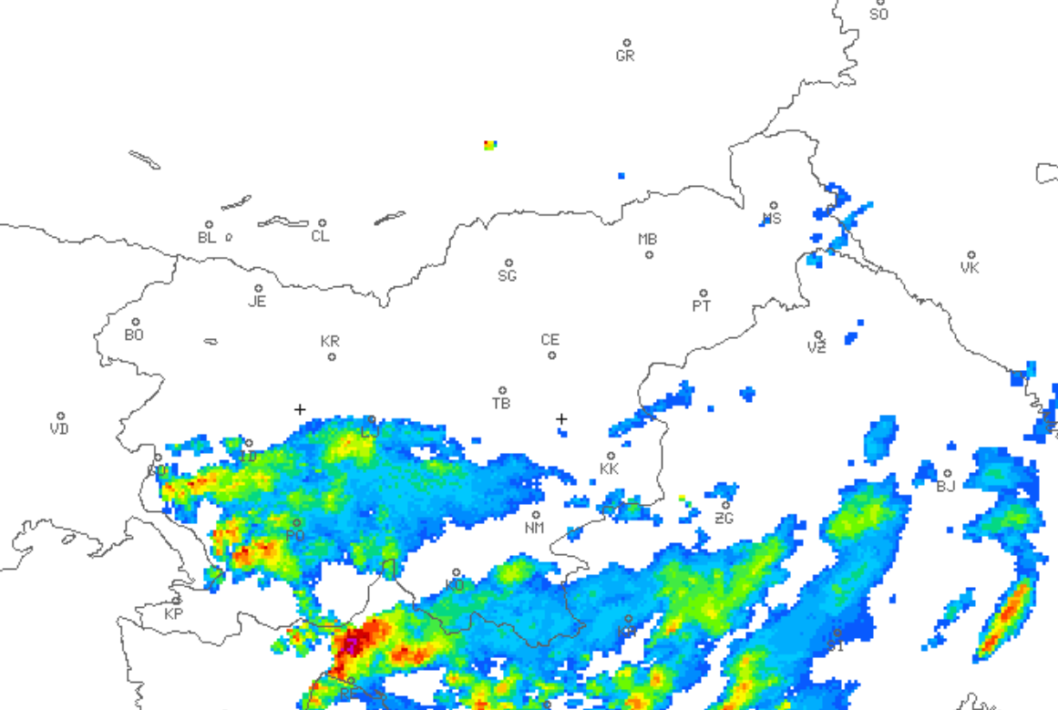 Radarska slika padavin