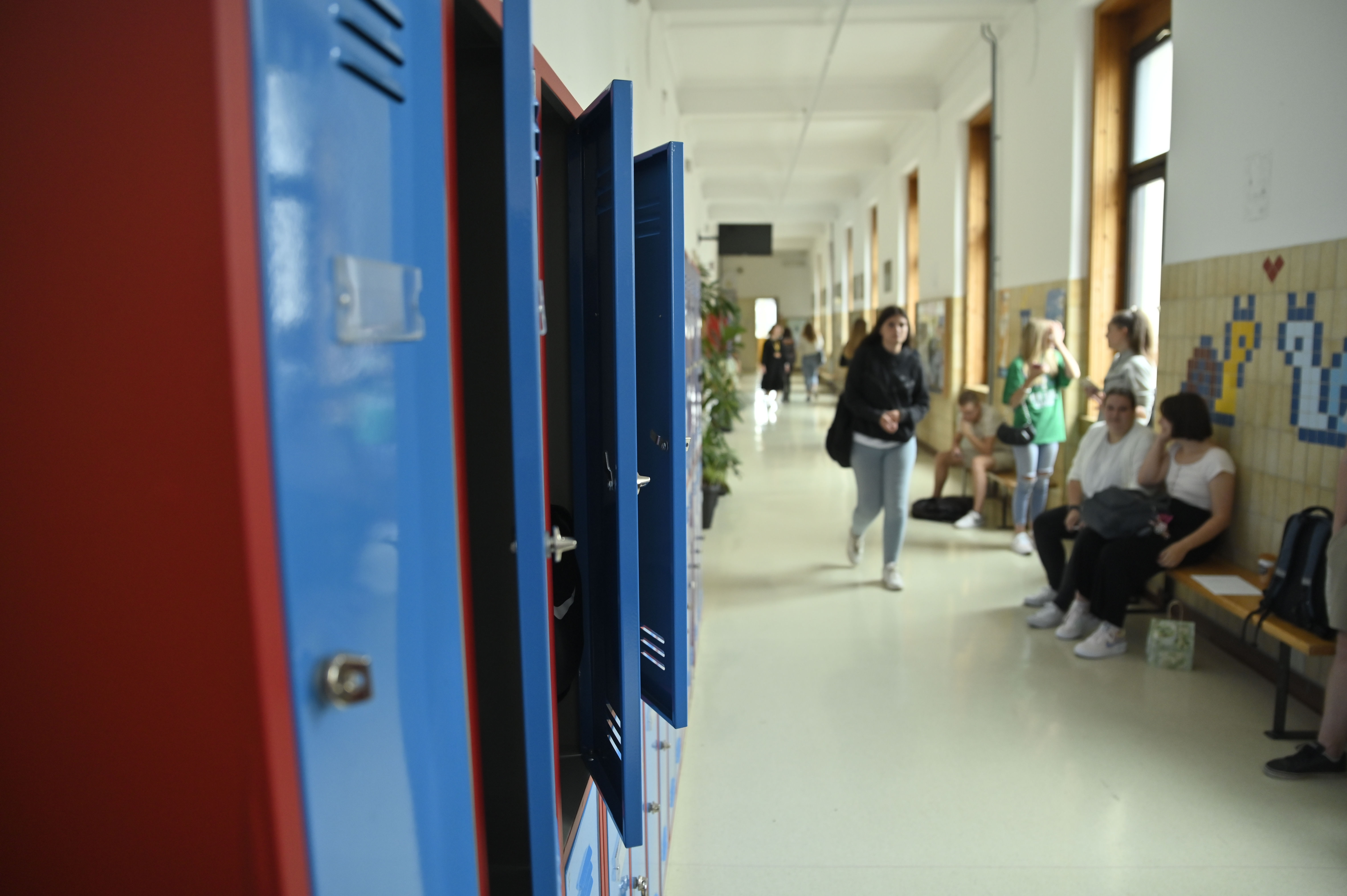 hodnik, srednja šola, gimnazija, dijaki